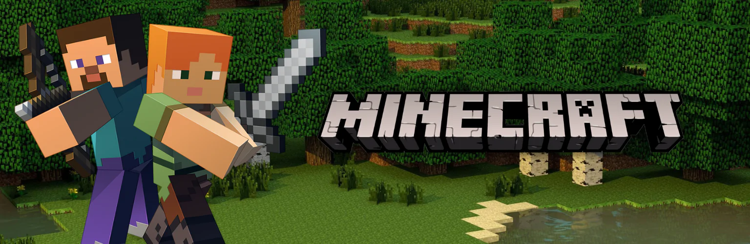 Minecraft figures banner mobil