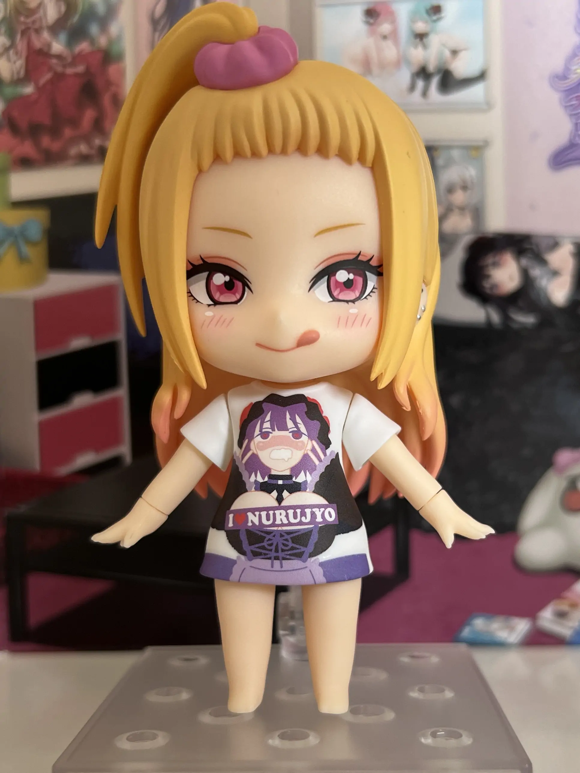My Dress-Up Darling Nendoroid Action Figure Marin Kitagawa: Slippery Girls Full Graphic T-Shirt Ver. 10 cm product photo