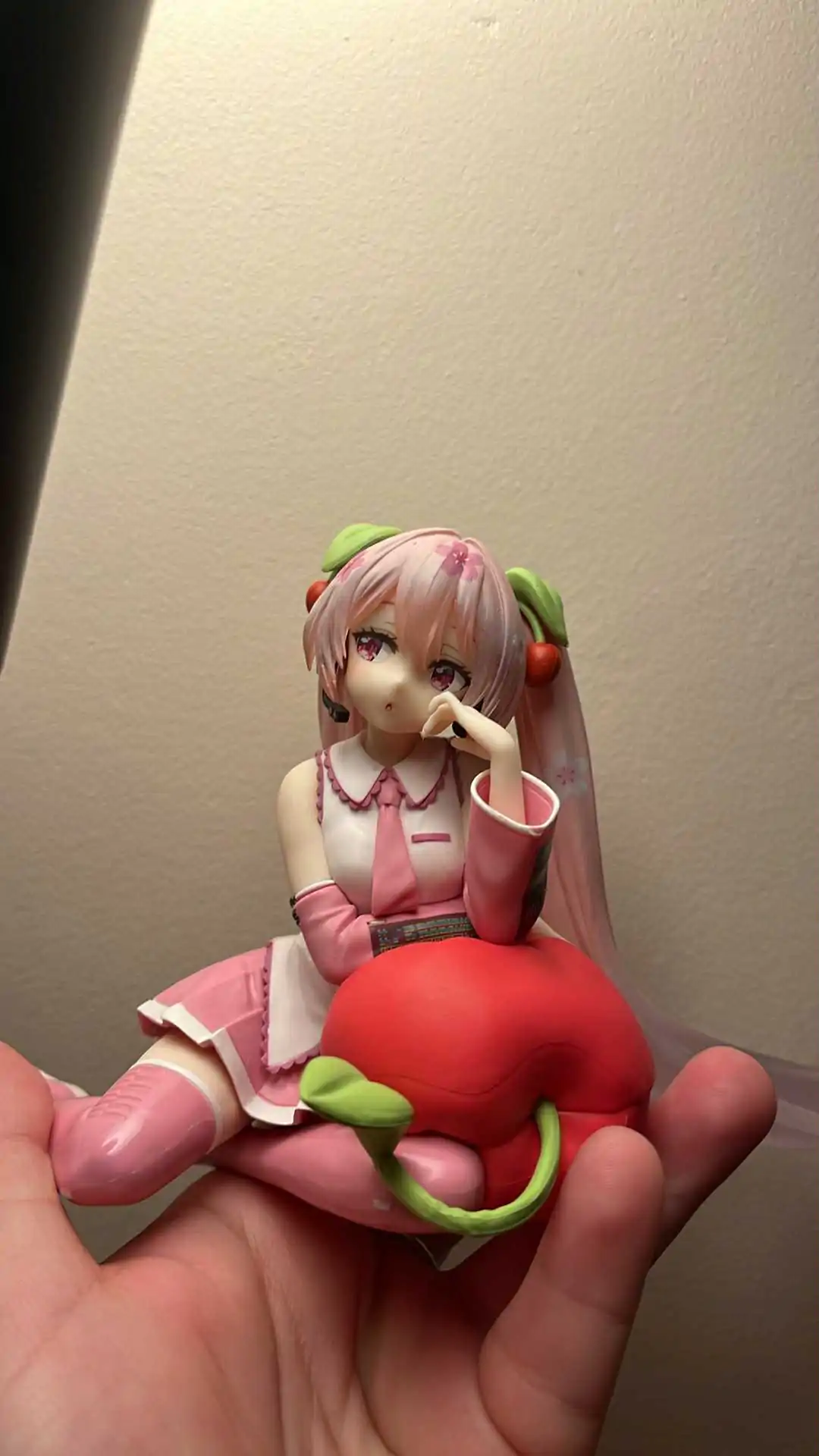 Hatsune Miku PVC Statue Desktop Cute Figure Sakura Miku Cherry Cushion Ver. 13 cm product photo