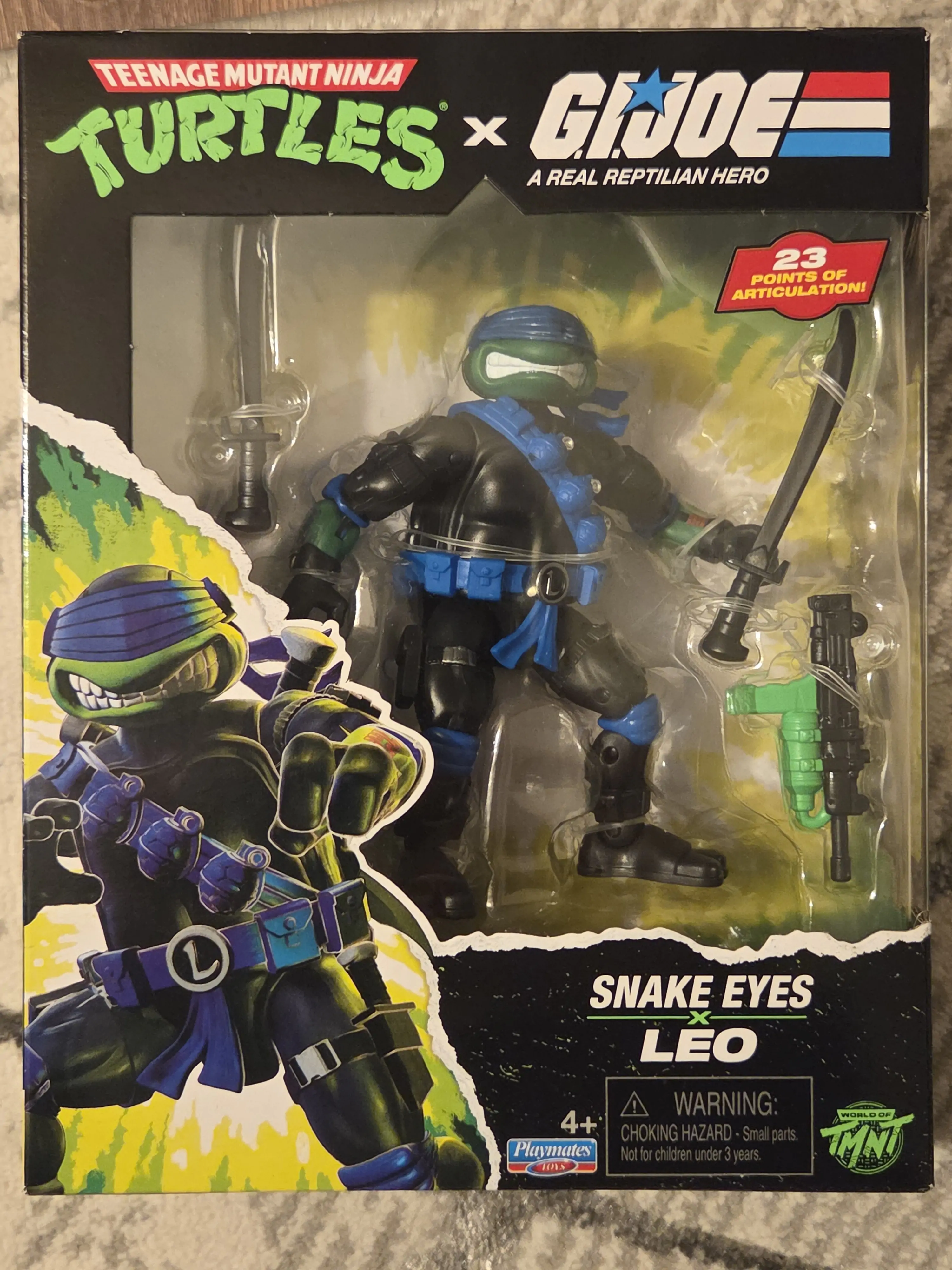 Teenage Mutant Ninja Turtles x G.I. Joe Crossover Classics Action Figure Leonardo x Snake Eyes 12 cm product photo