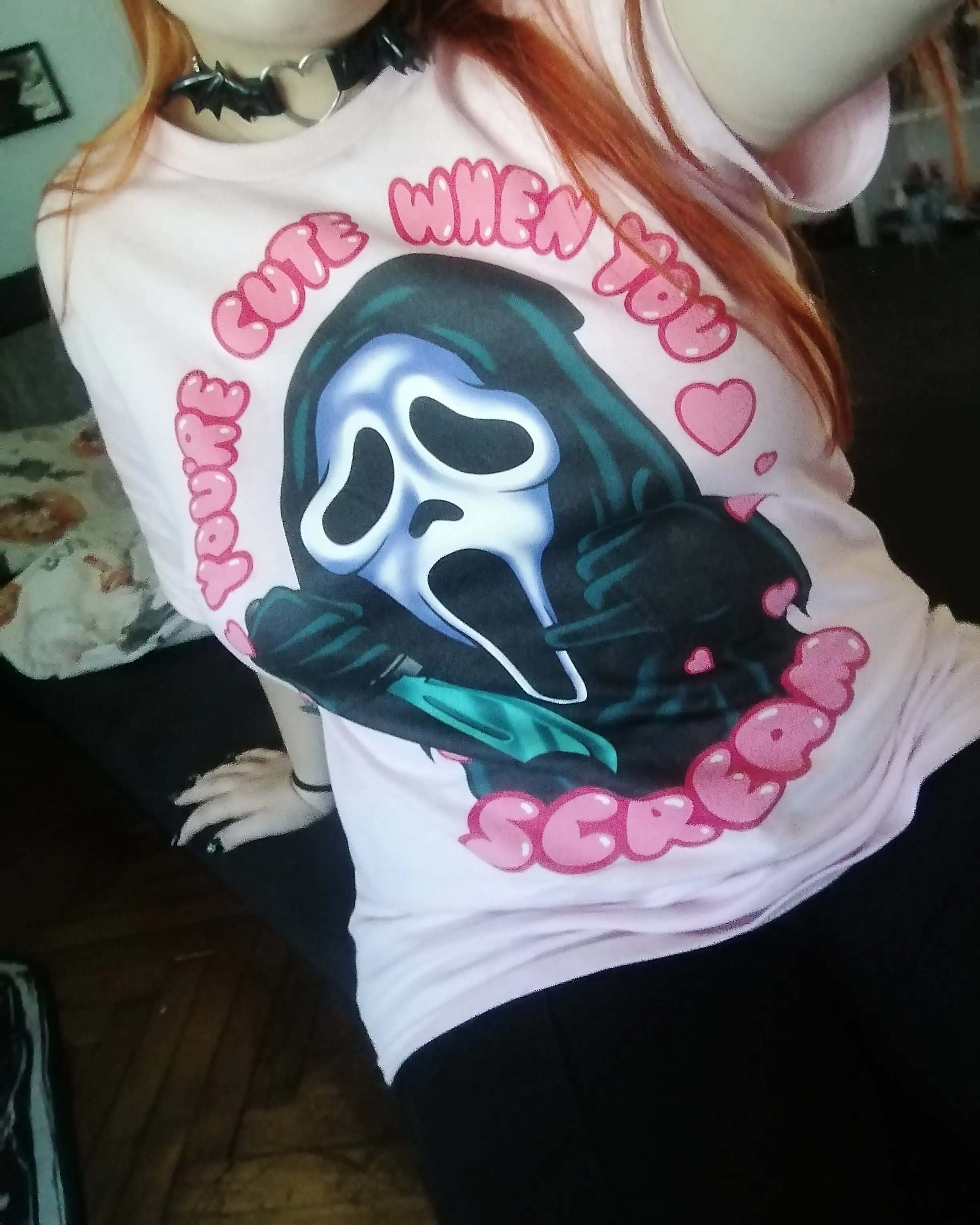Scream T-Shirt Ghost Face You're Cute when you Scream  product photo