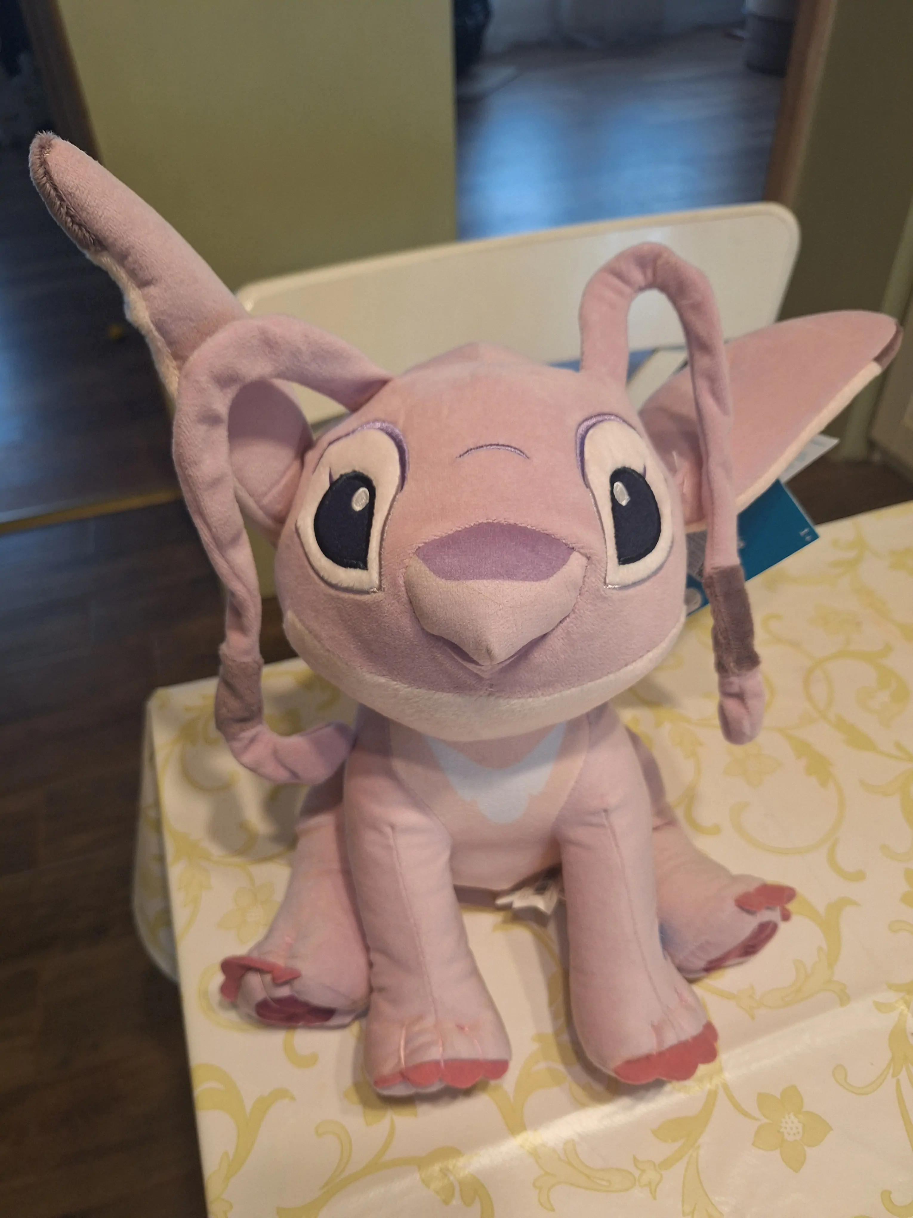 Disney Stitch Angel soft plush toy with sound 30cm product photo