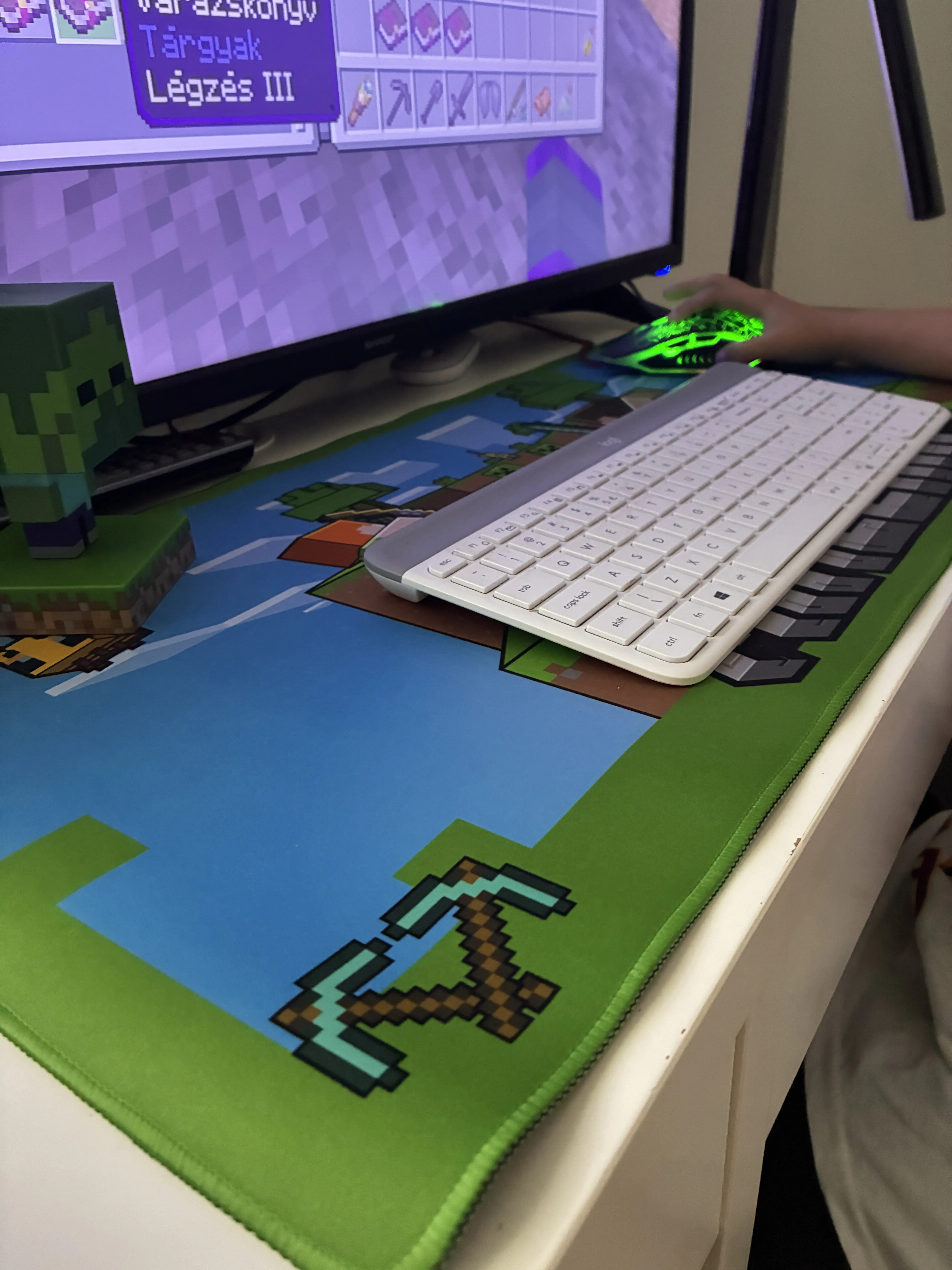 Minecraft gaming desk mat product photo