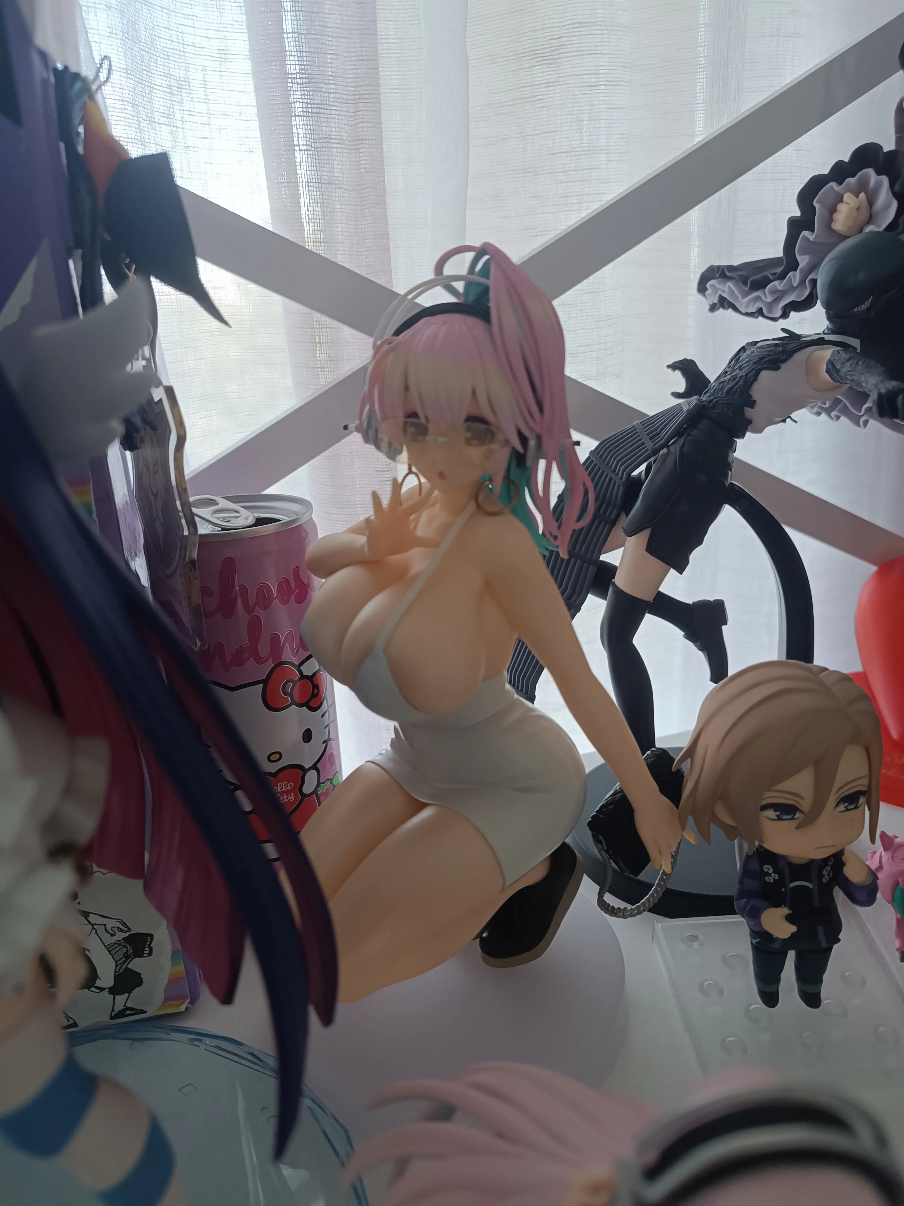 Super Sonico Pop Up Parade PVC Statue Super Sonico: 15th Mini Dress Ver. L Size 20 cm               product photo