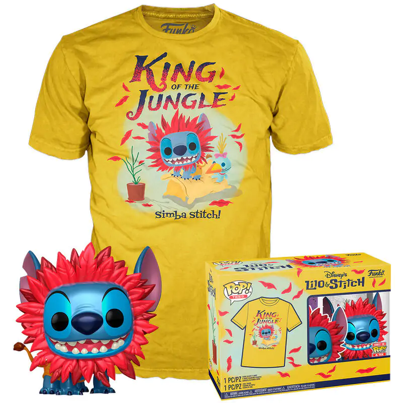 Disney Stitch Funko POP! & Tee Box Costume Simba termékfotó