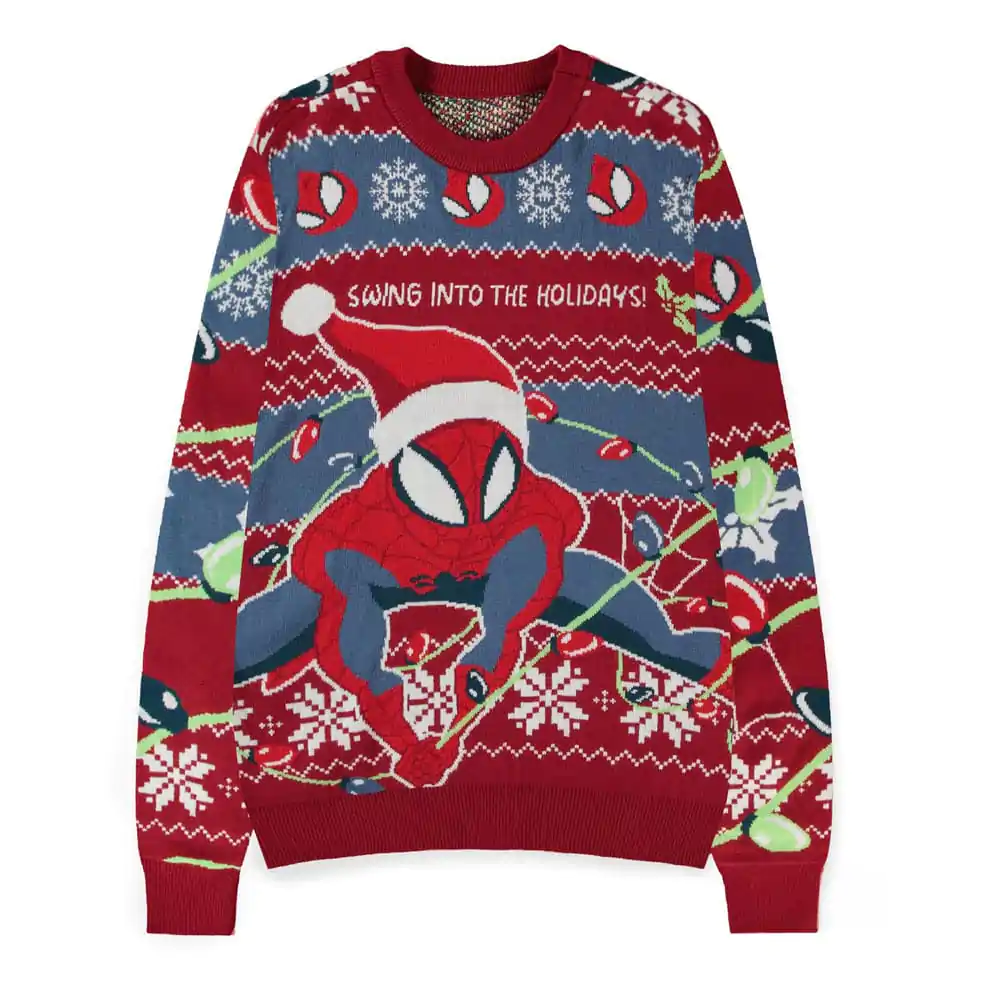 Spider-Man Sweater Christmas Jumper Swing into the Holidays  product photo