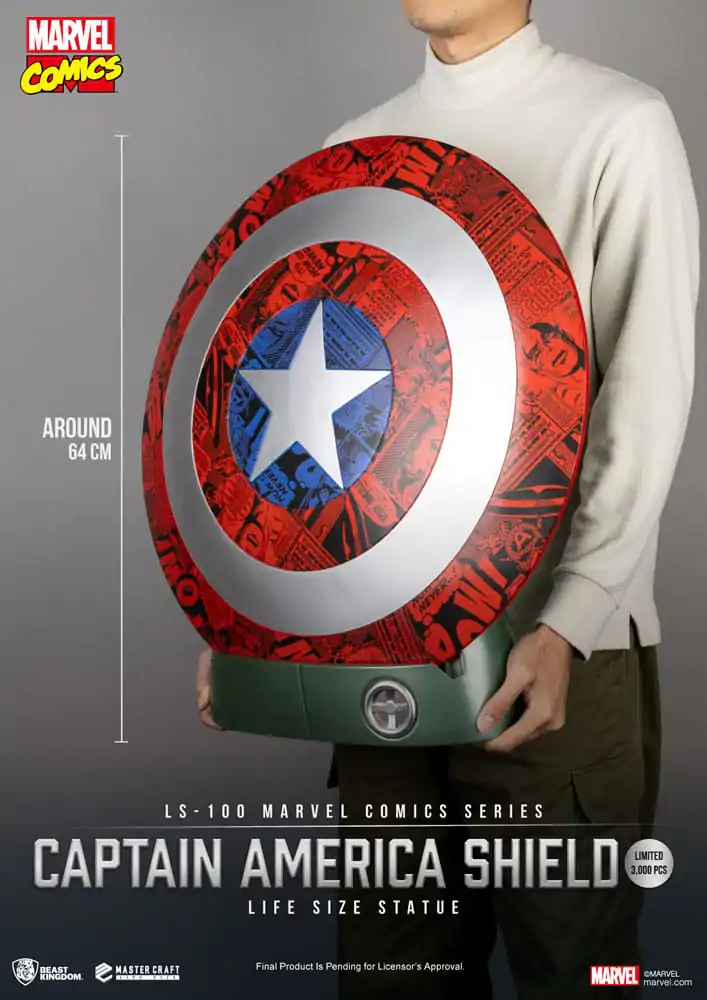 Marvel Comics PVC Captain America Shield Life Size Statue 64 cm product photo