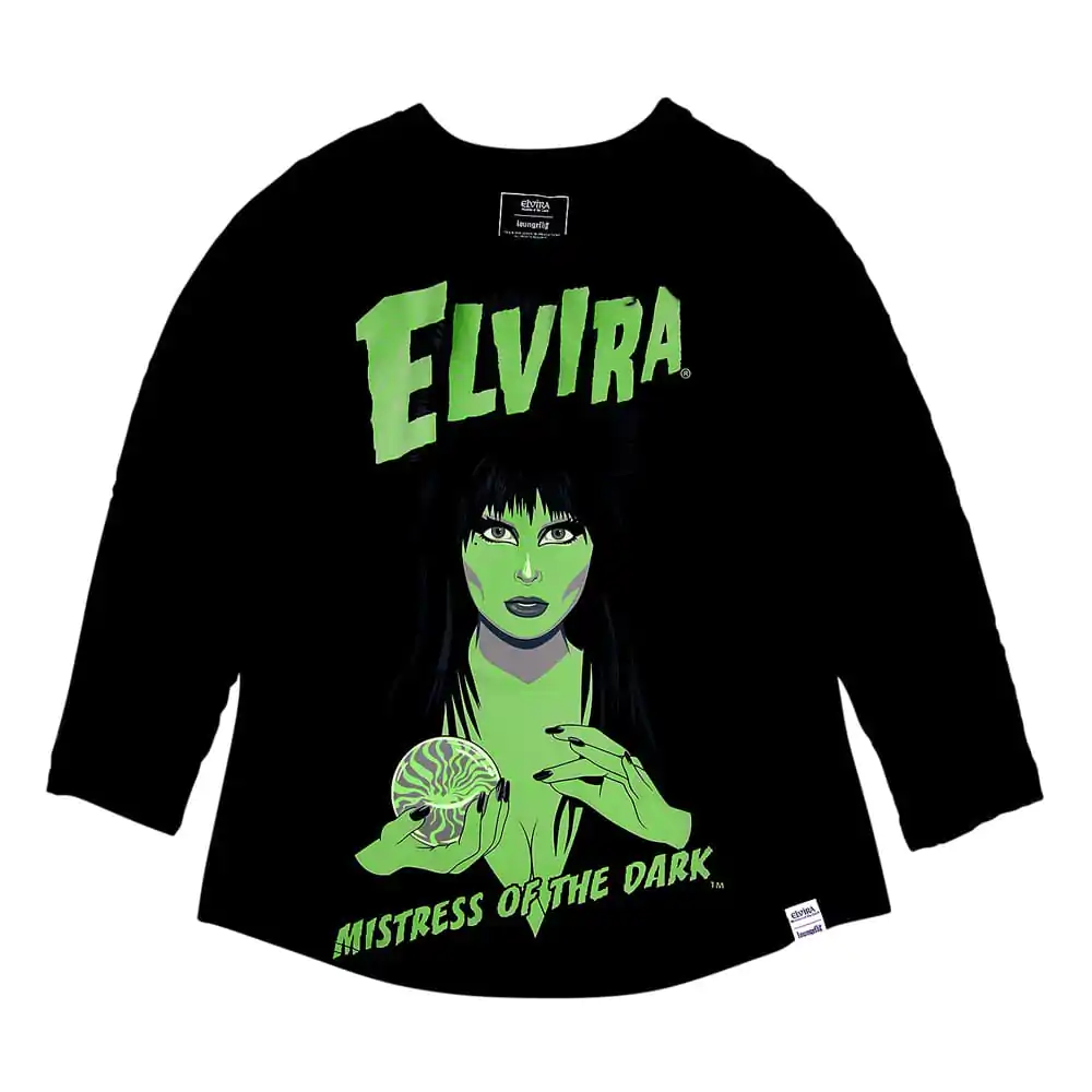 Elivira by Loungefly Tee T-Shirt Unisex Shirred Raglan  product photo