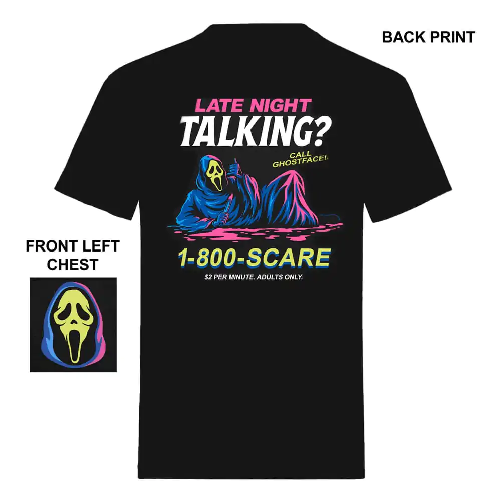 Scream T-Shirt Ghost Face Late Night Talking product photo
