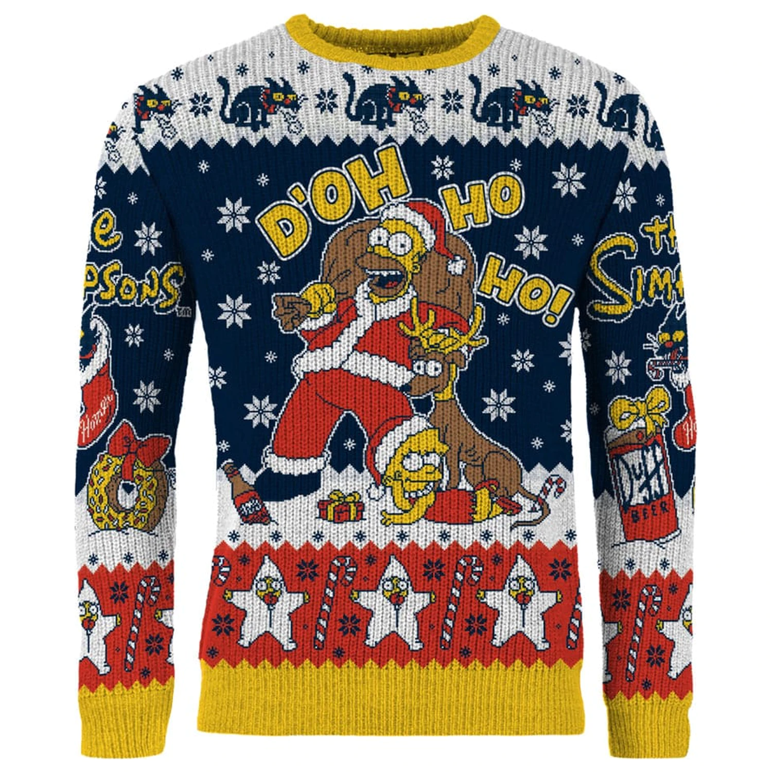 Simpsons Christmas Sweater D'oh Ho Ho! product photo