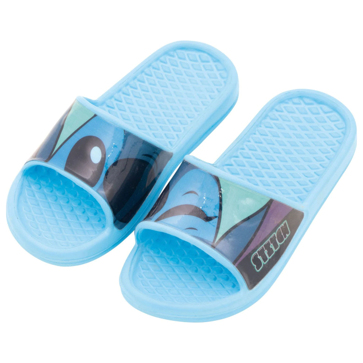 Stitch Wink Blue kids' slippers product photo