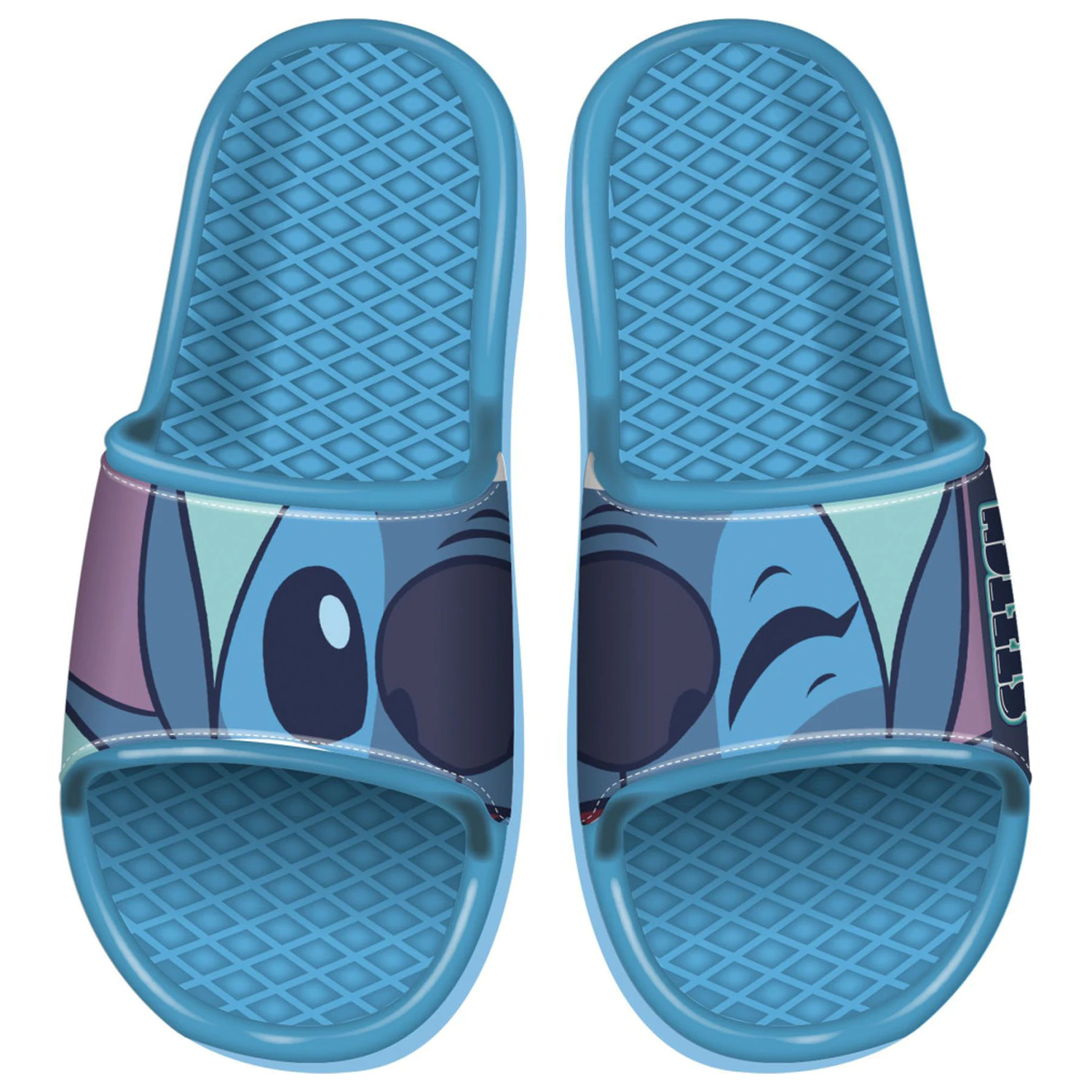 Stitch Wink Blue kids' slippers product photo