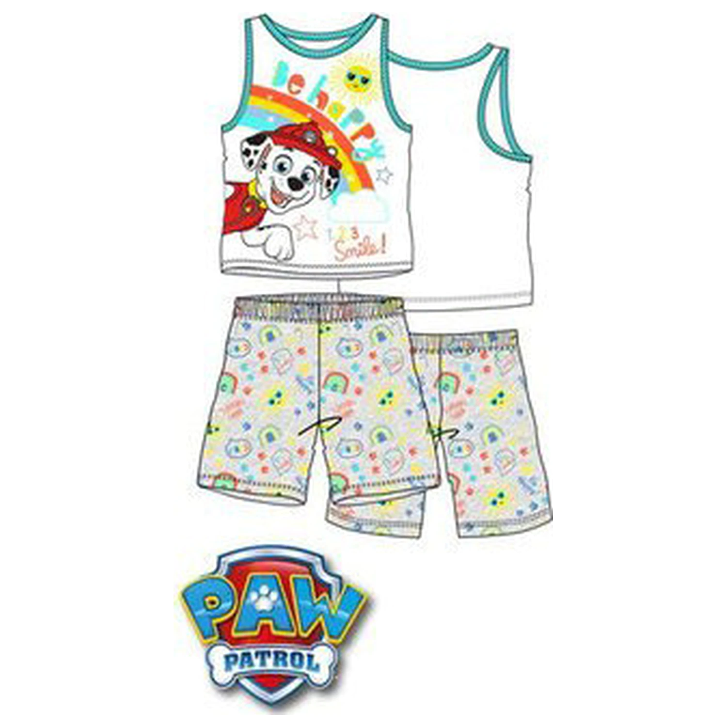 Paw Patrol Be Happy Kids Short Pajamas  product photo