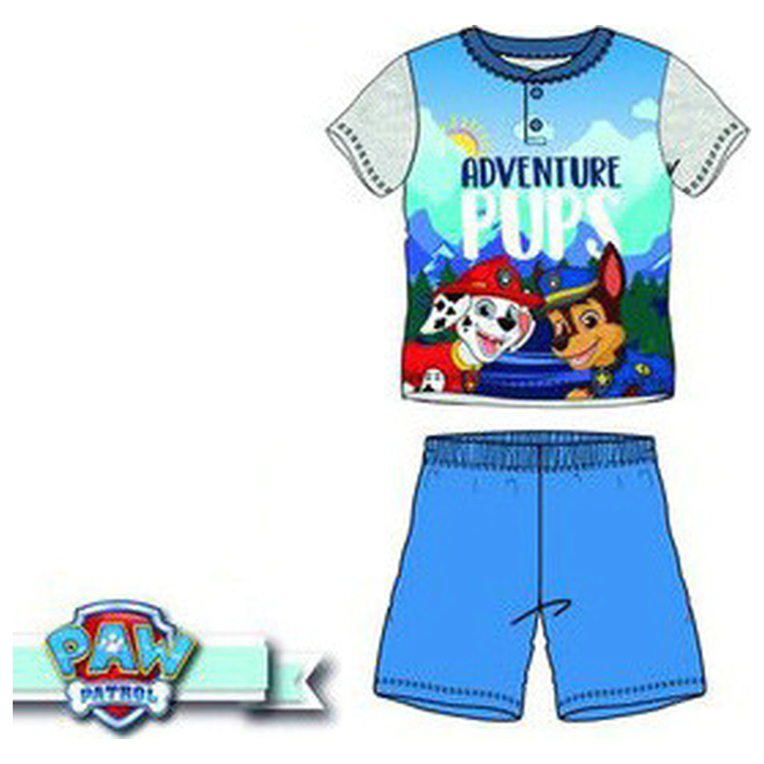 Paw Patrol Adventure Pups Kids Short Pajamas  product photo