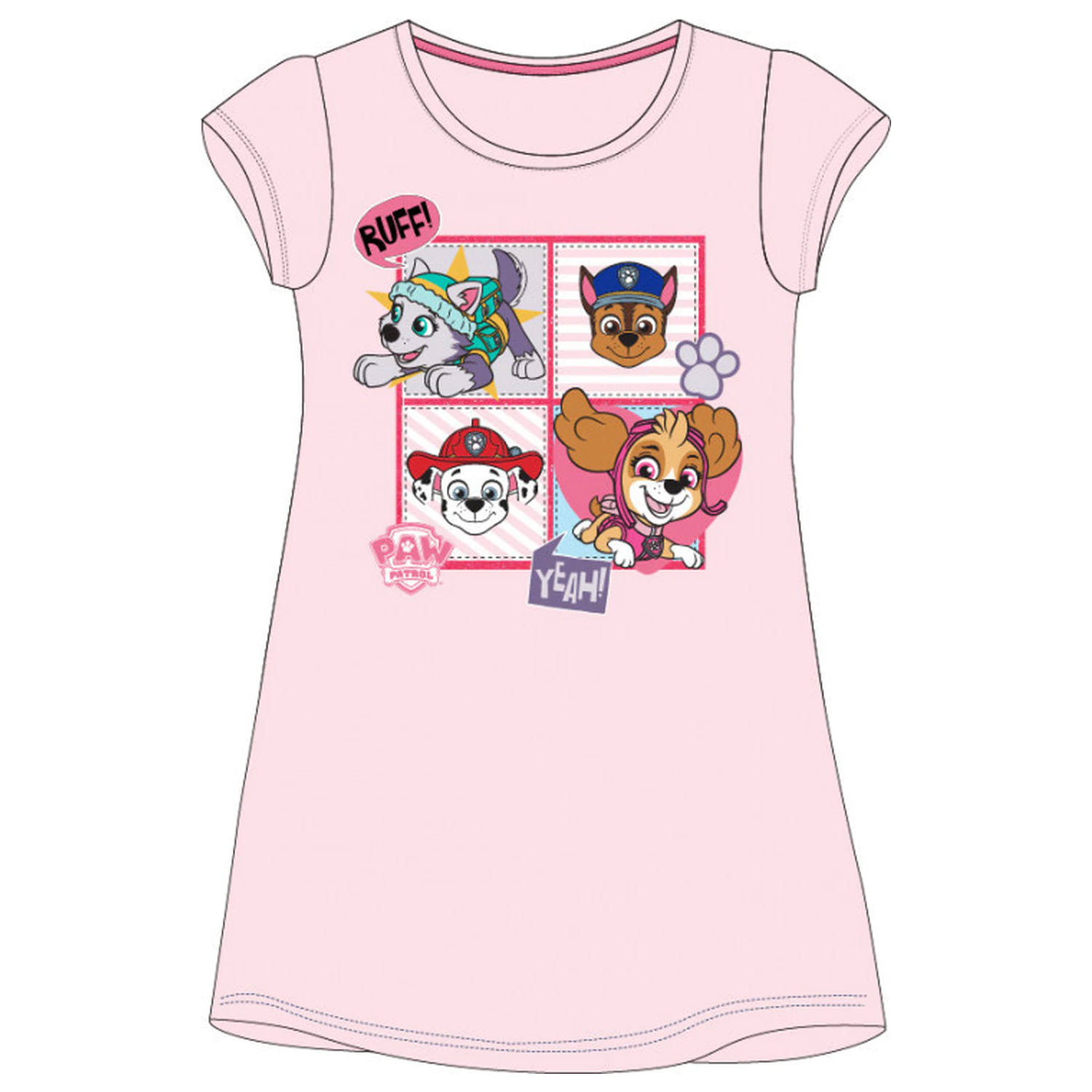 Paw Patrol Squad Pink Girls' Short Nightdress  product photo
