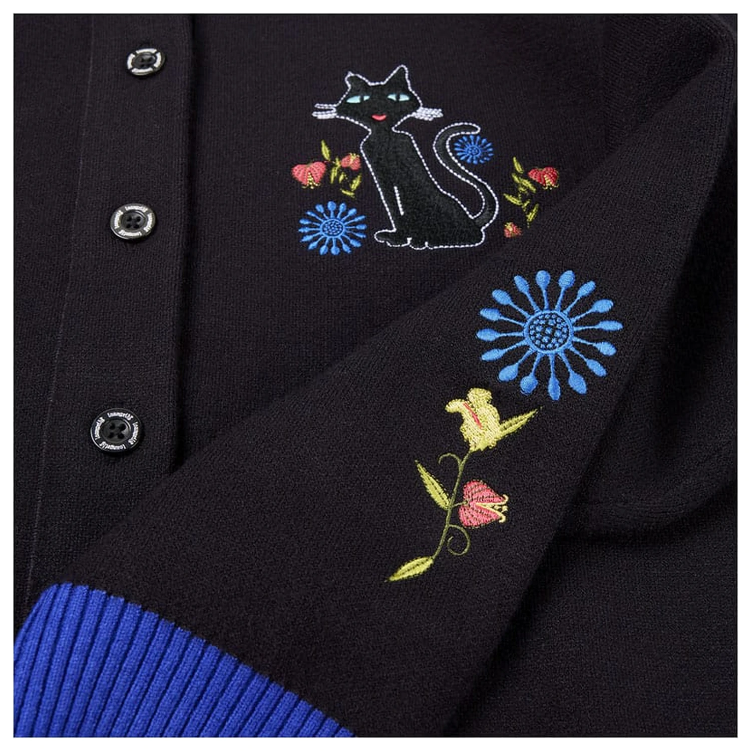 Pixar Coraline by Loungefly Cardigan Unisex Collared Cat Dragonfly  product photo