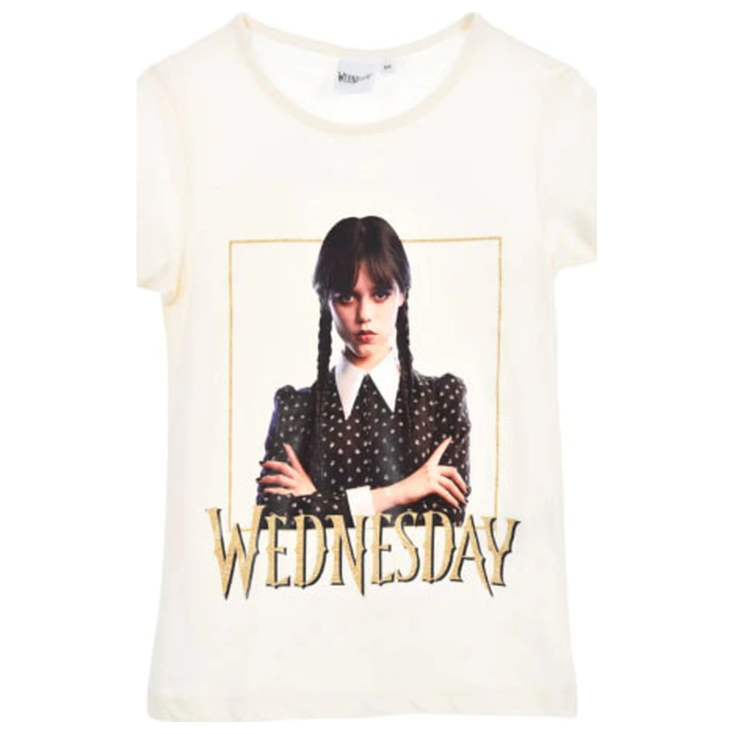 Wednesday Gloomy White Kids Short-Sleeved T-shirt, Top  product photo