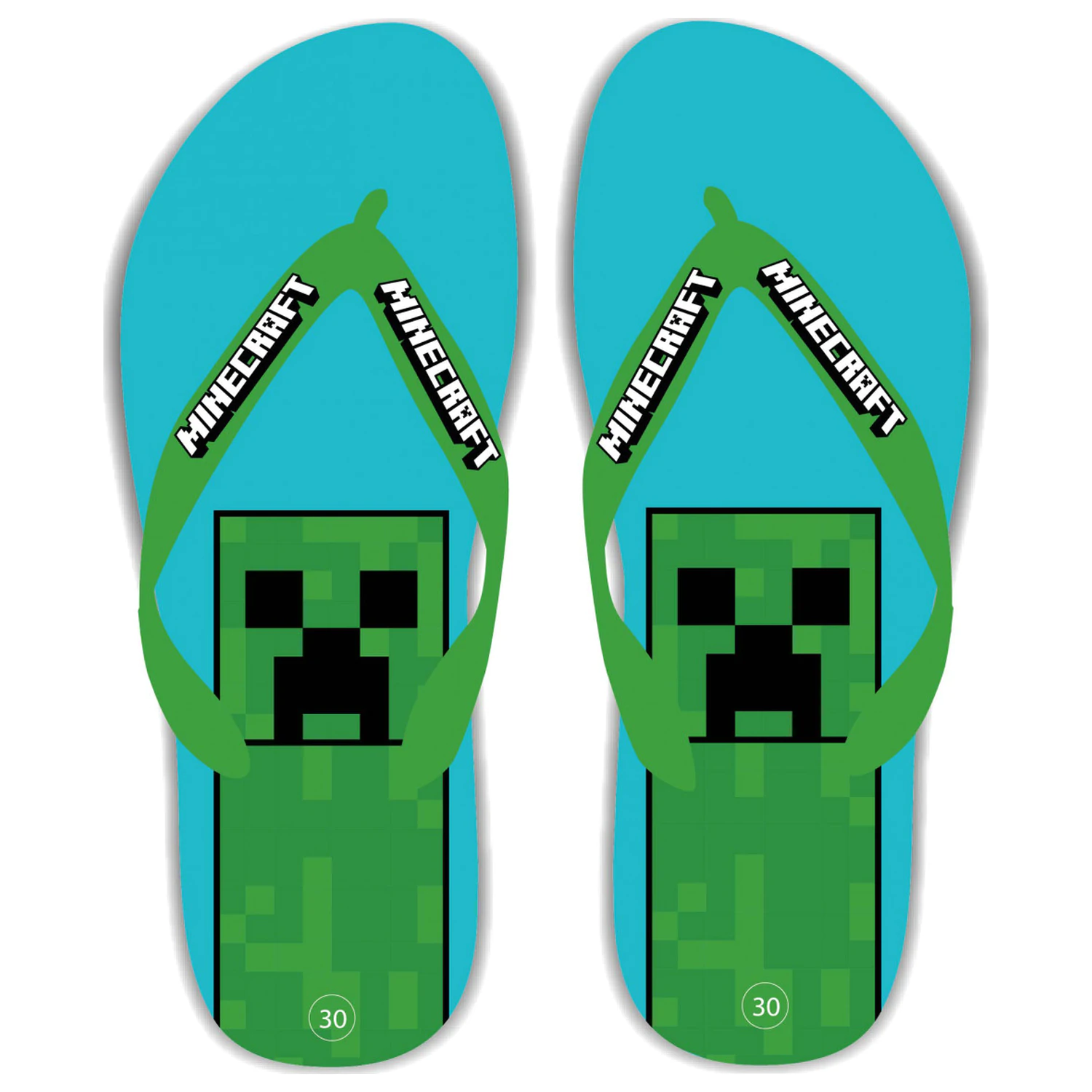 Minecraft Blue Children's Flip-Flop Slippers, Flip-Flop product photo