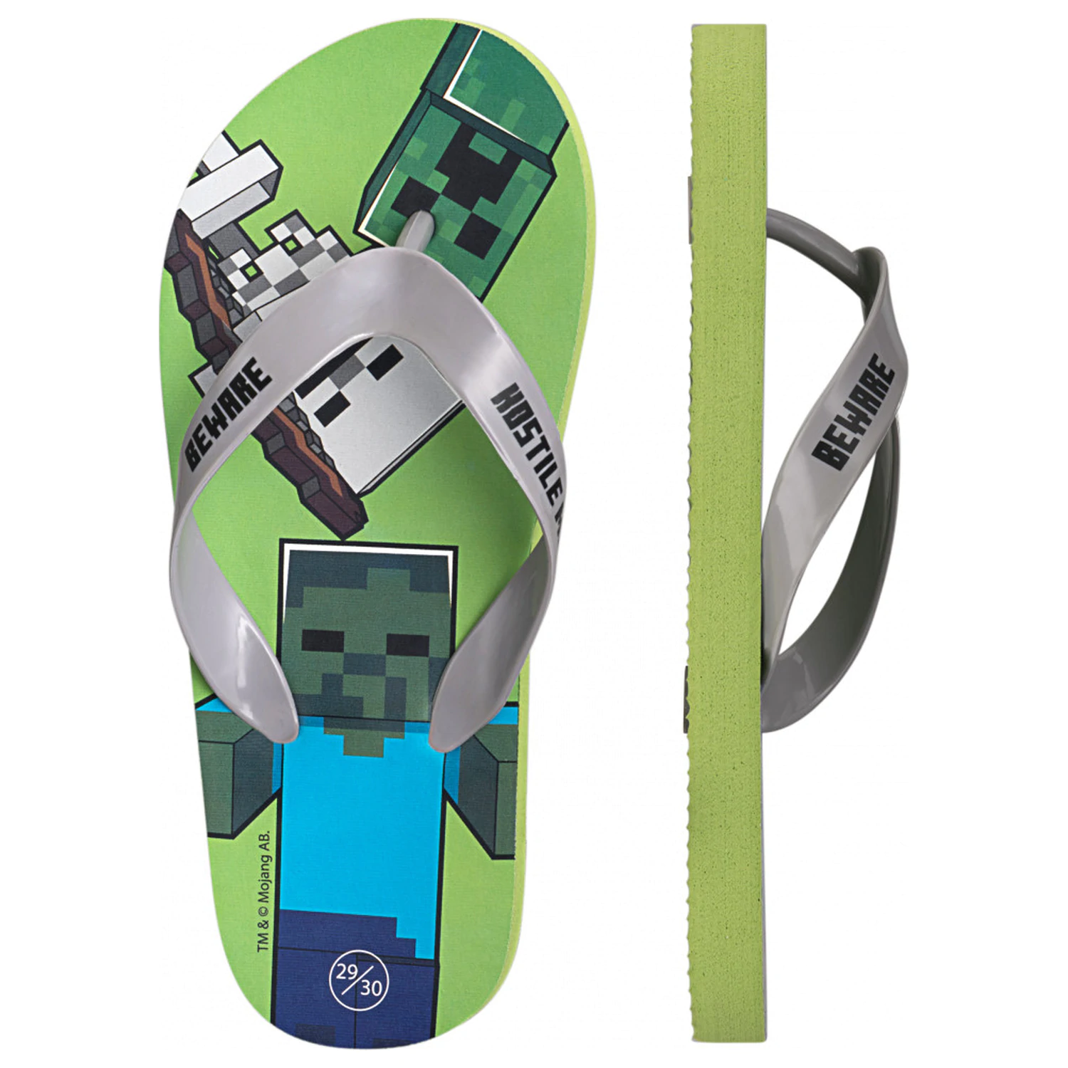 Minecraft Beware Kids Slippers, Flip-Flop  product photo