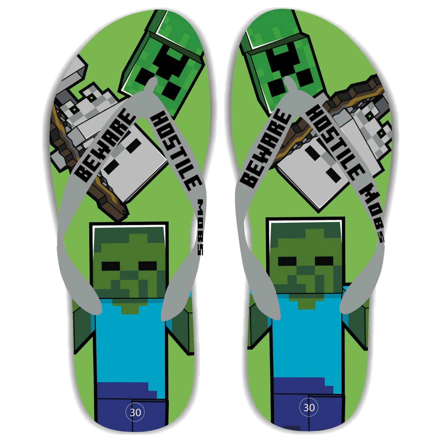 Minecraft Beware Kids Slippers, Flip-Flop  product photo