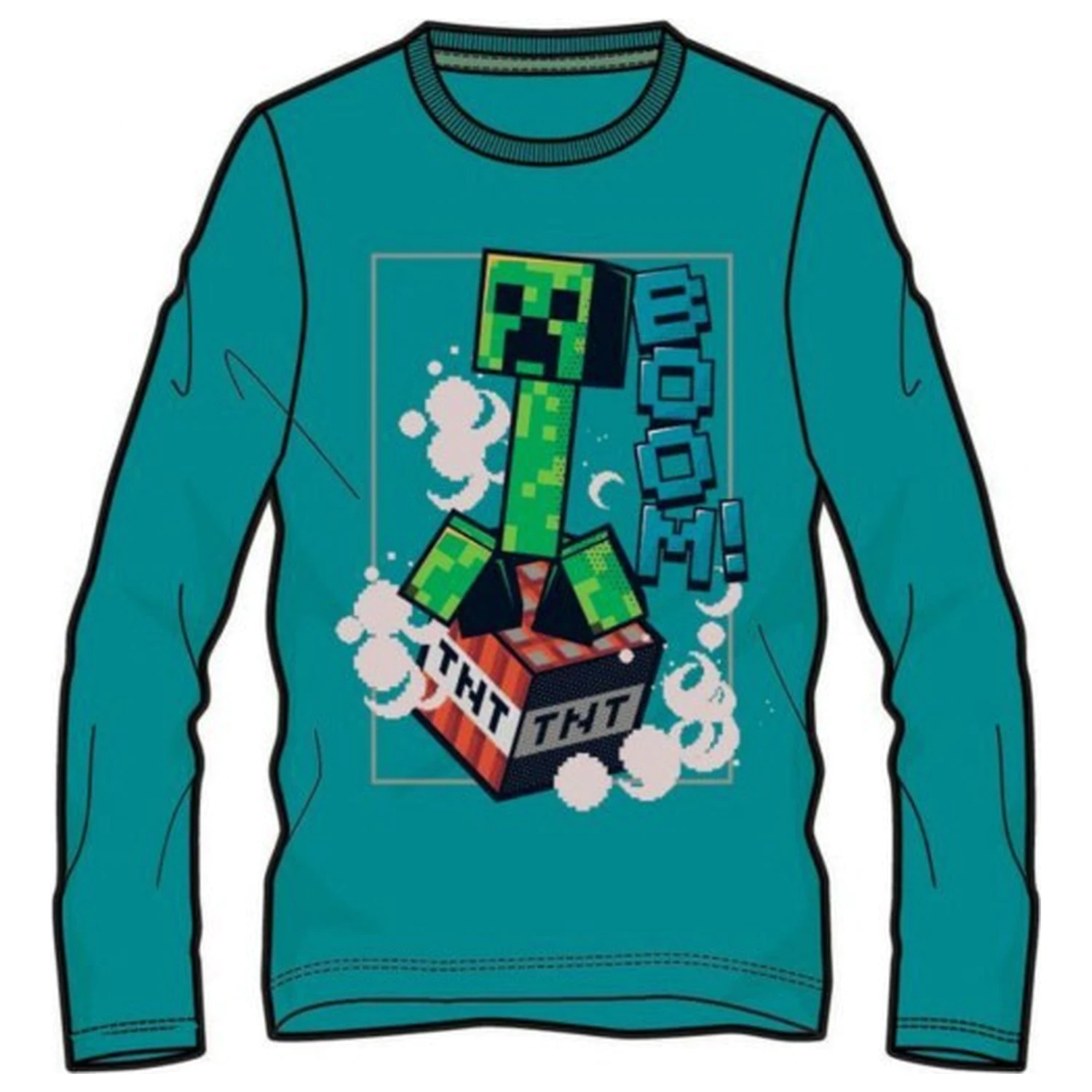 Minecraft BOOM! kids long sleeve t-shirt, top product photo