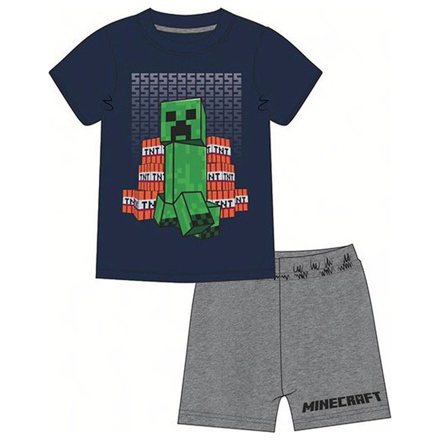 Minecraft TNT Blast Kids Short Pajamas product photo