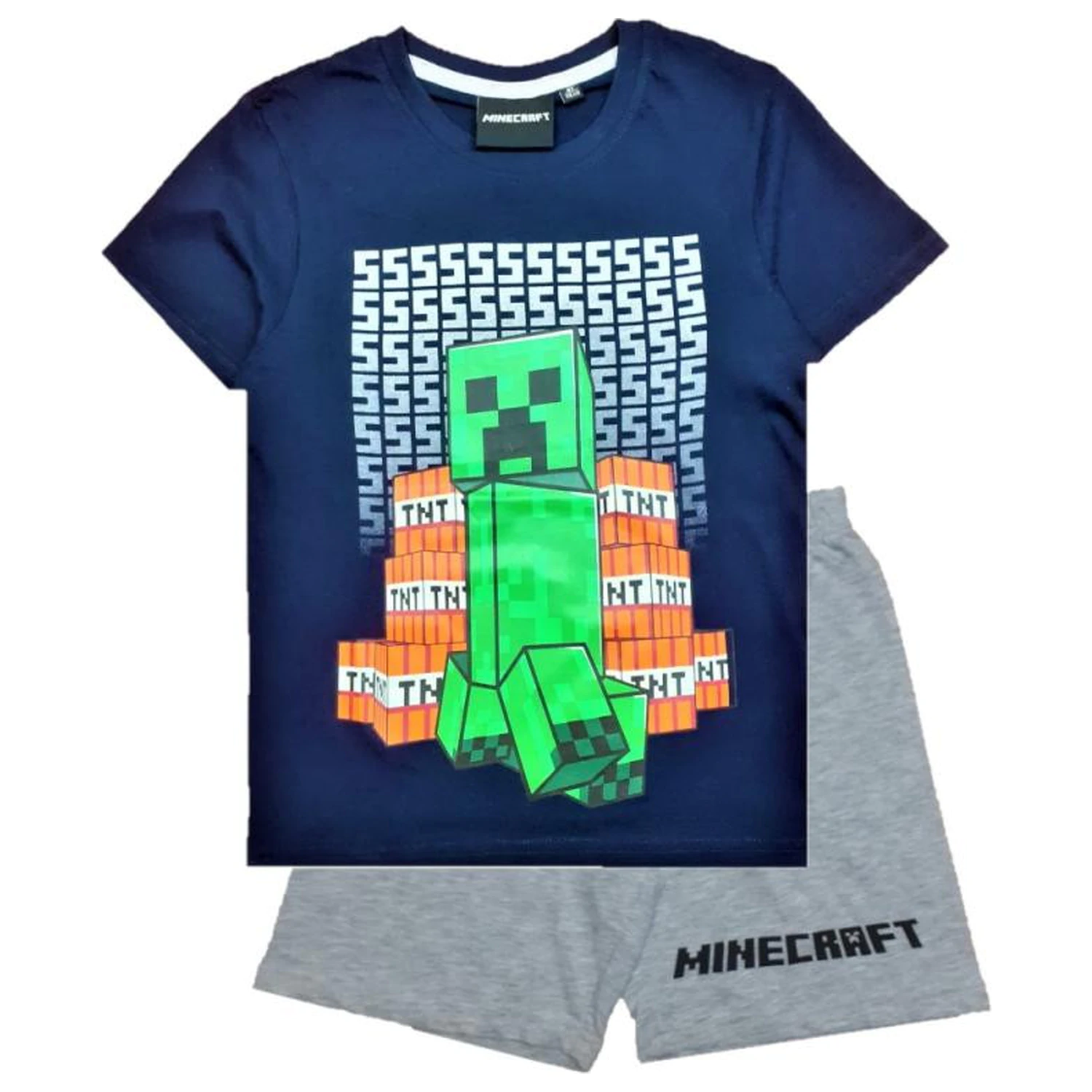 Minecraft TNT Blast Kids Short Pajamas product photo