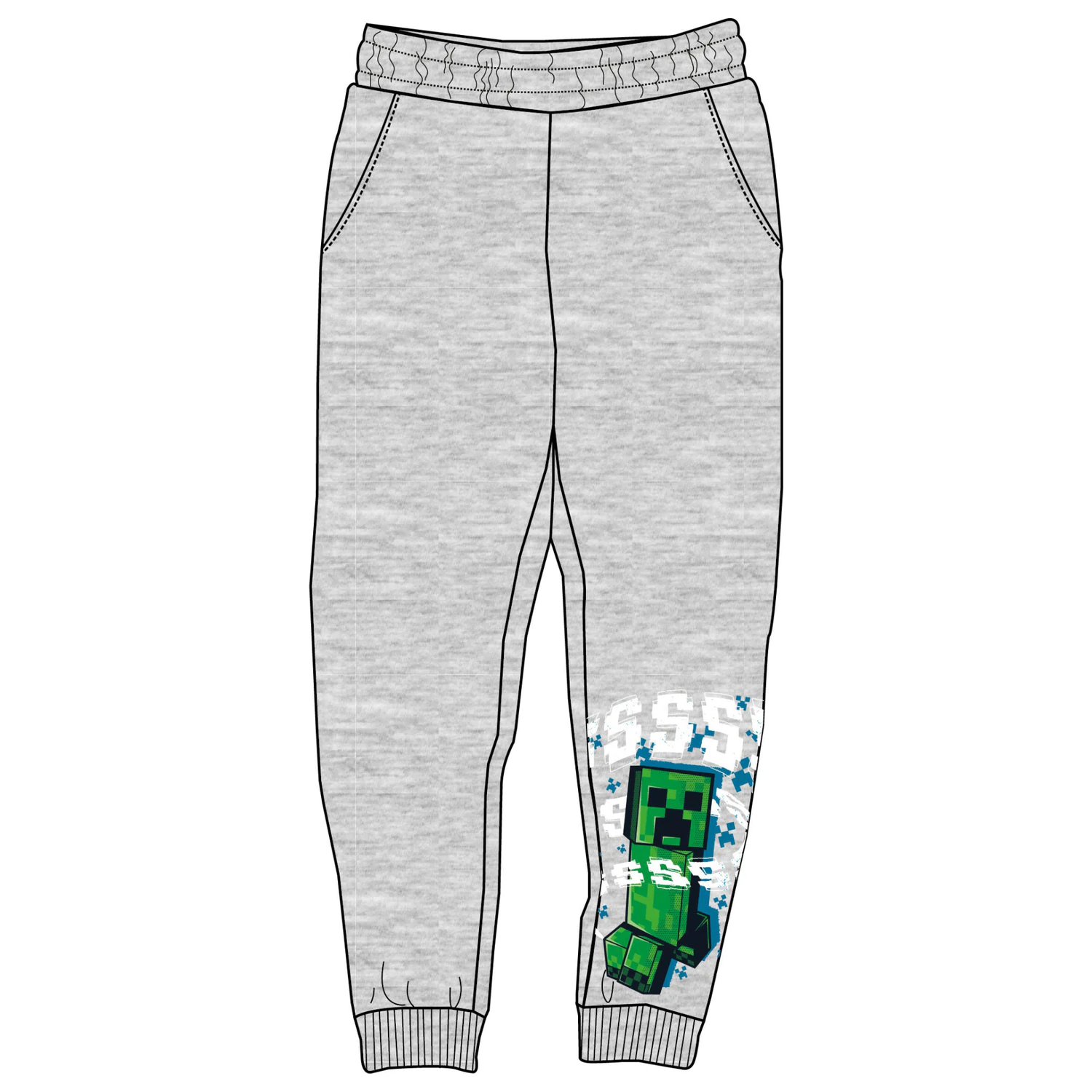 Minecraft Grey kids long trousers, jogging bottoms  product photo