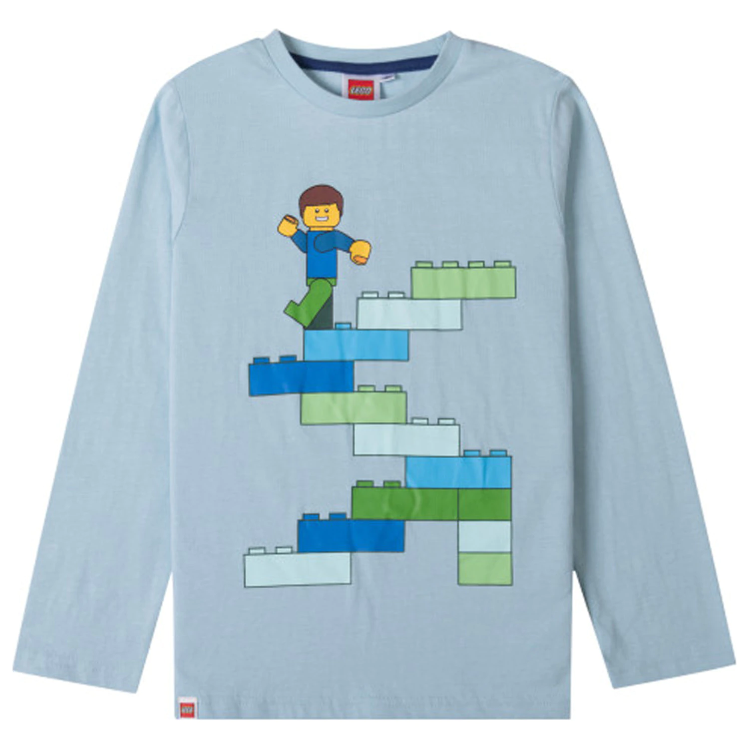 Lego Block Light Blue Kids' Long Sleeve T-Shirt, Top  product photo