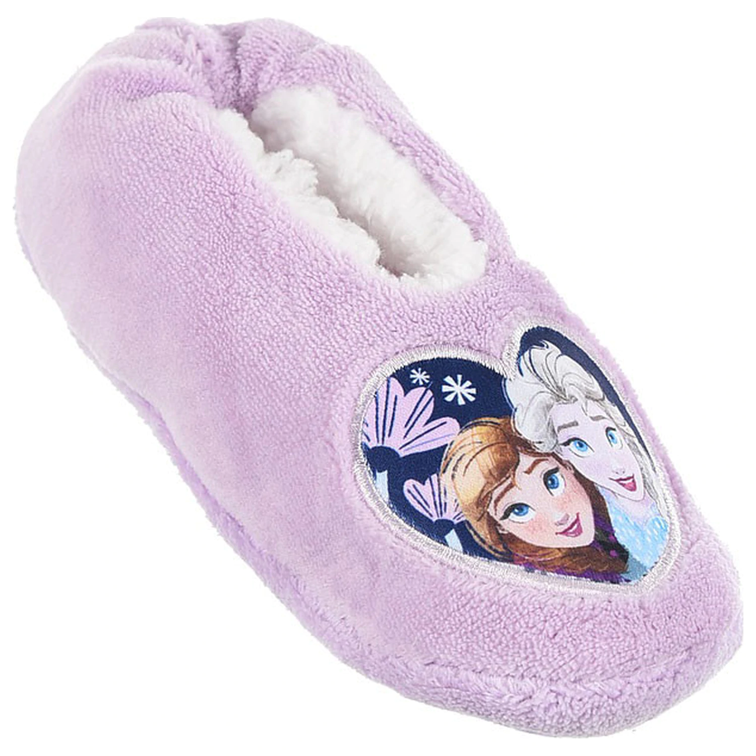 Disney Frozen Stars Purple Kids Winter Slippers  product photo