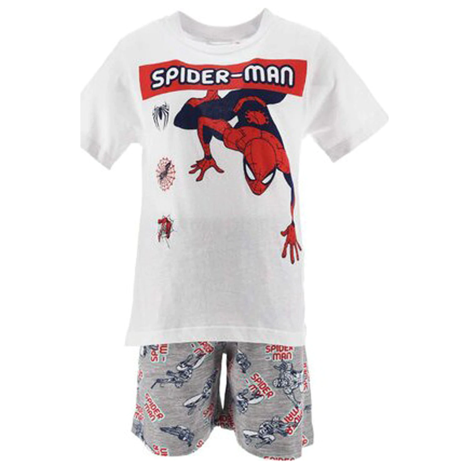 Spider-Man Climb White Kids Short Pajamas  product photo