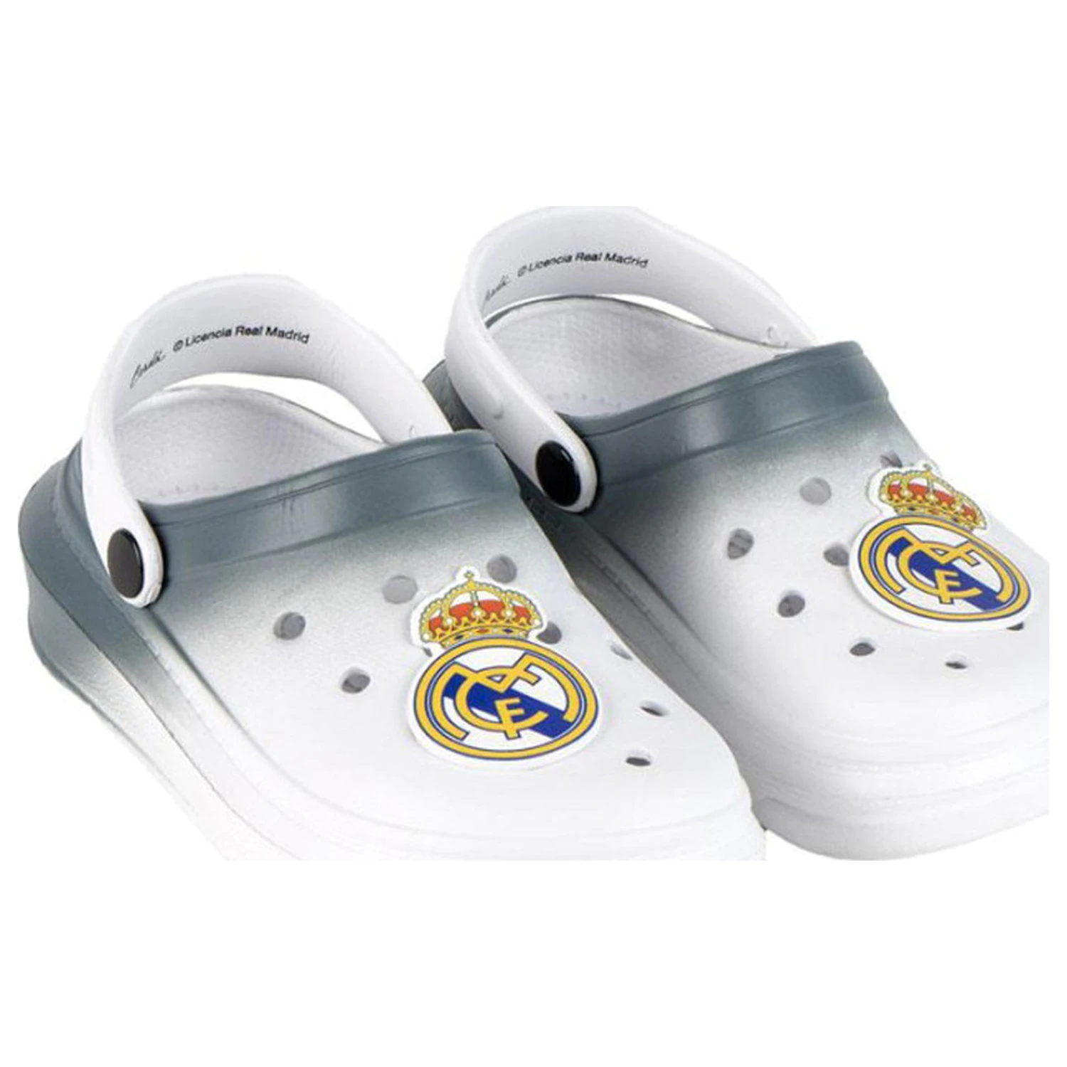 Real Madrid Coat of Arms White children's slippers, clog  product photo