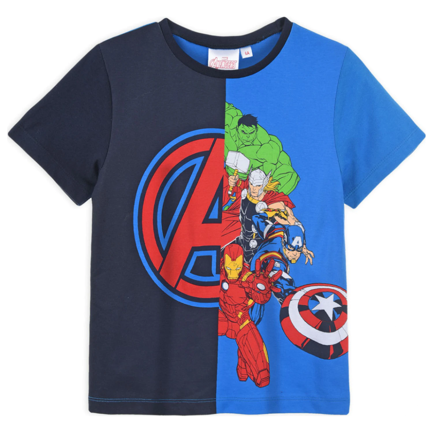 Avengers Team Blue Kids Short Sleeve T-Shirt Top product photo