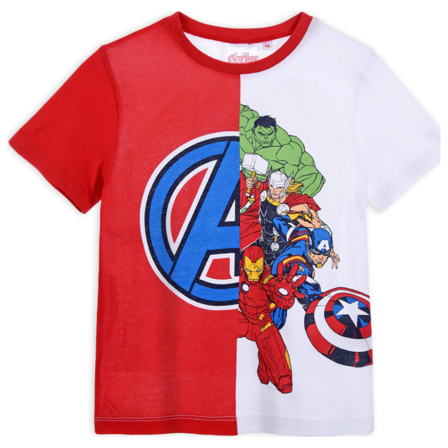 Avengers Team Red Kids Short Sleeve T-Shirt, Top product photo