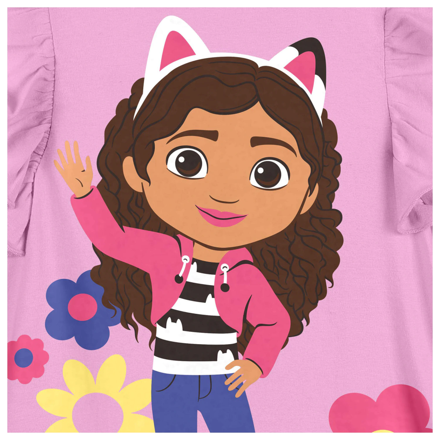 Gabi's Dollhouse Flowers Kids Short Sleeve T-Shirt, Top  product photo