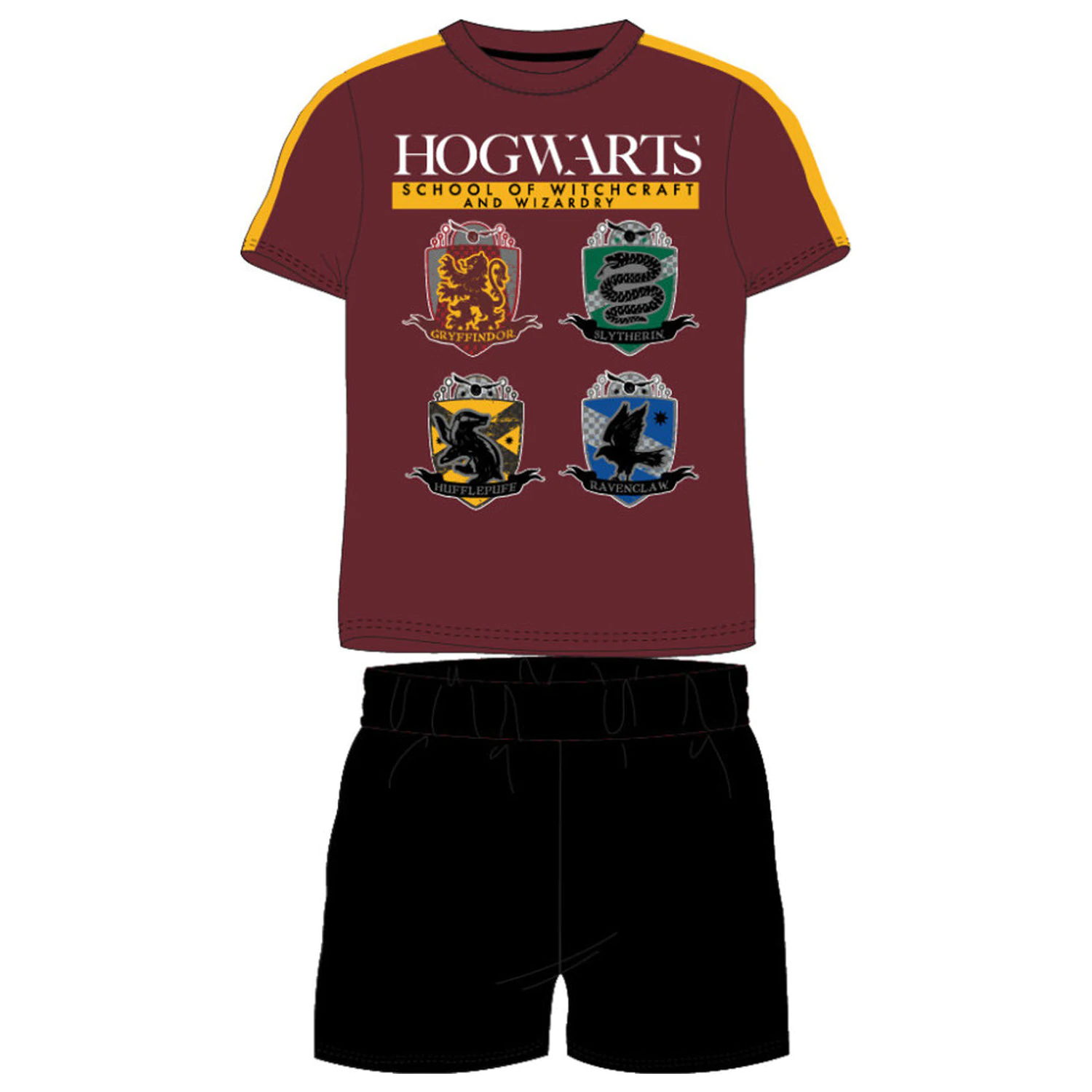 Harry Potter Witchcraft Red kids short pajamas  product photo
