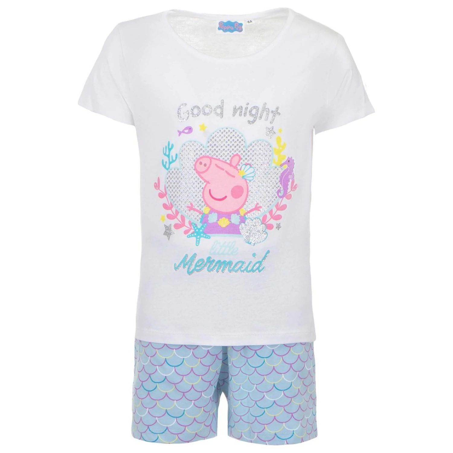 Peppa Pig Good Night Mermaid Kids Short Pyjamas  product photo