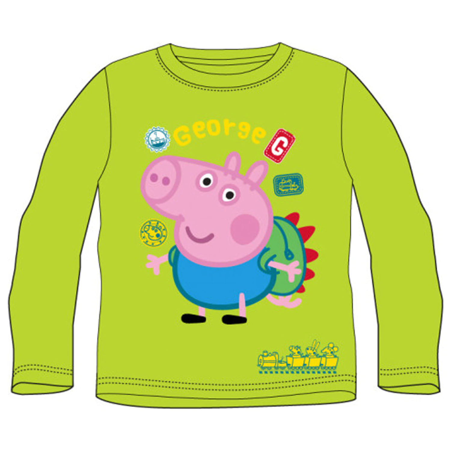 Peppa Pig George Travel Kids Long Sleeve T-Shirt Top  product photo
