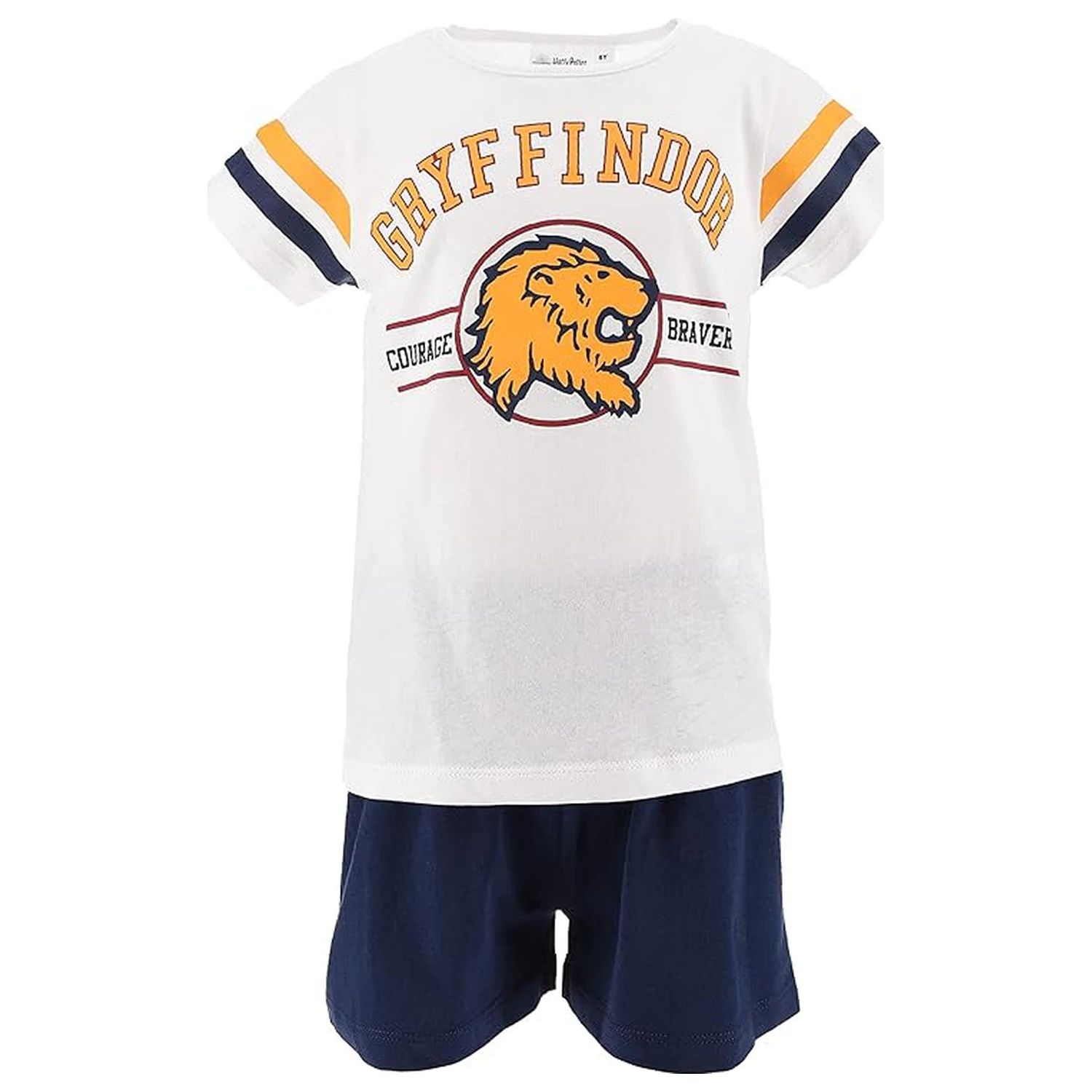 Harry Potter Gryffindor White Kids Short Pajamas  product photo