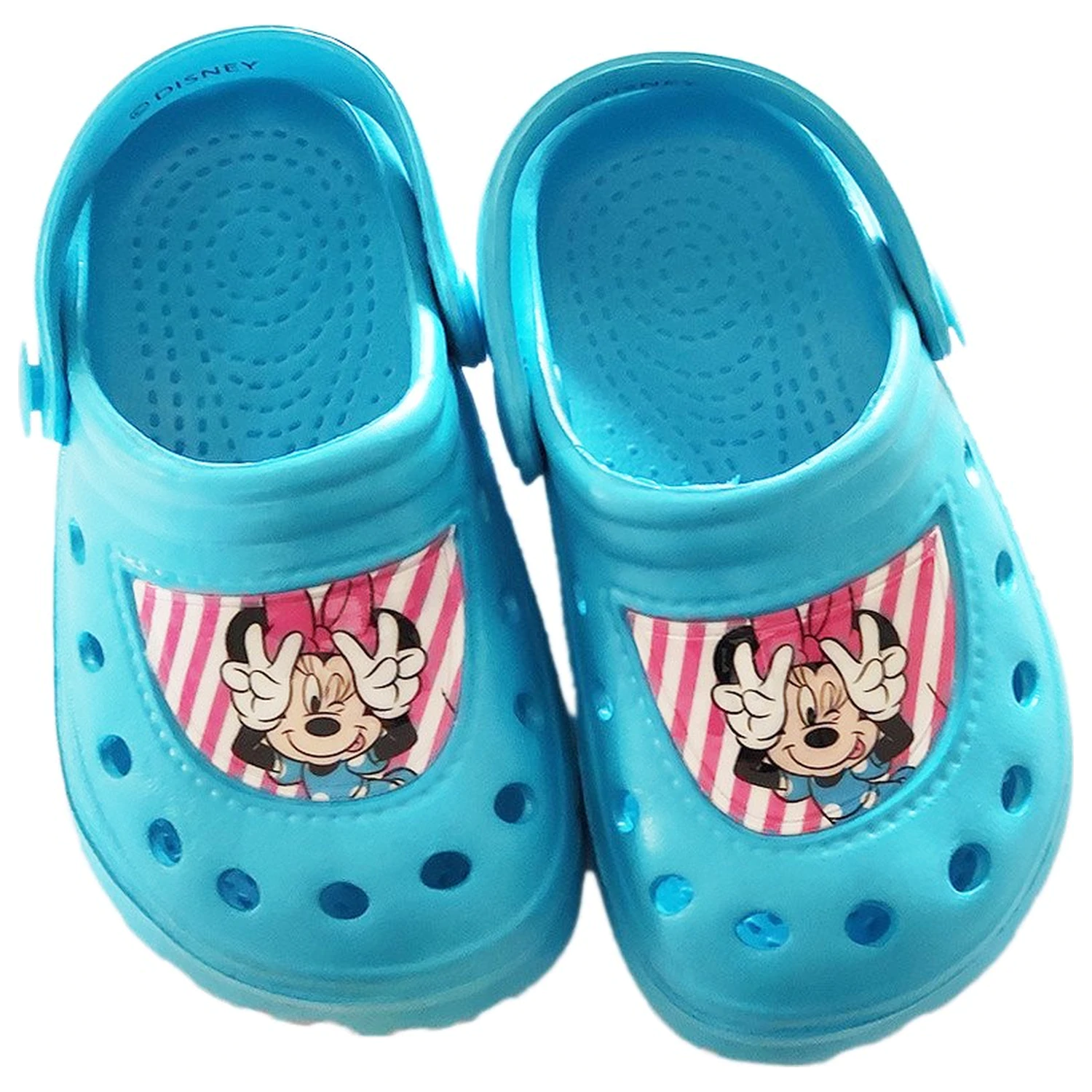 Disney Minnie Peek-a-Bow Blue kids' clog slippers  product photo