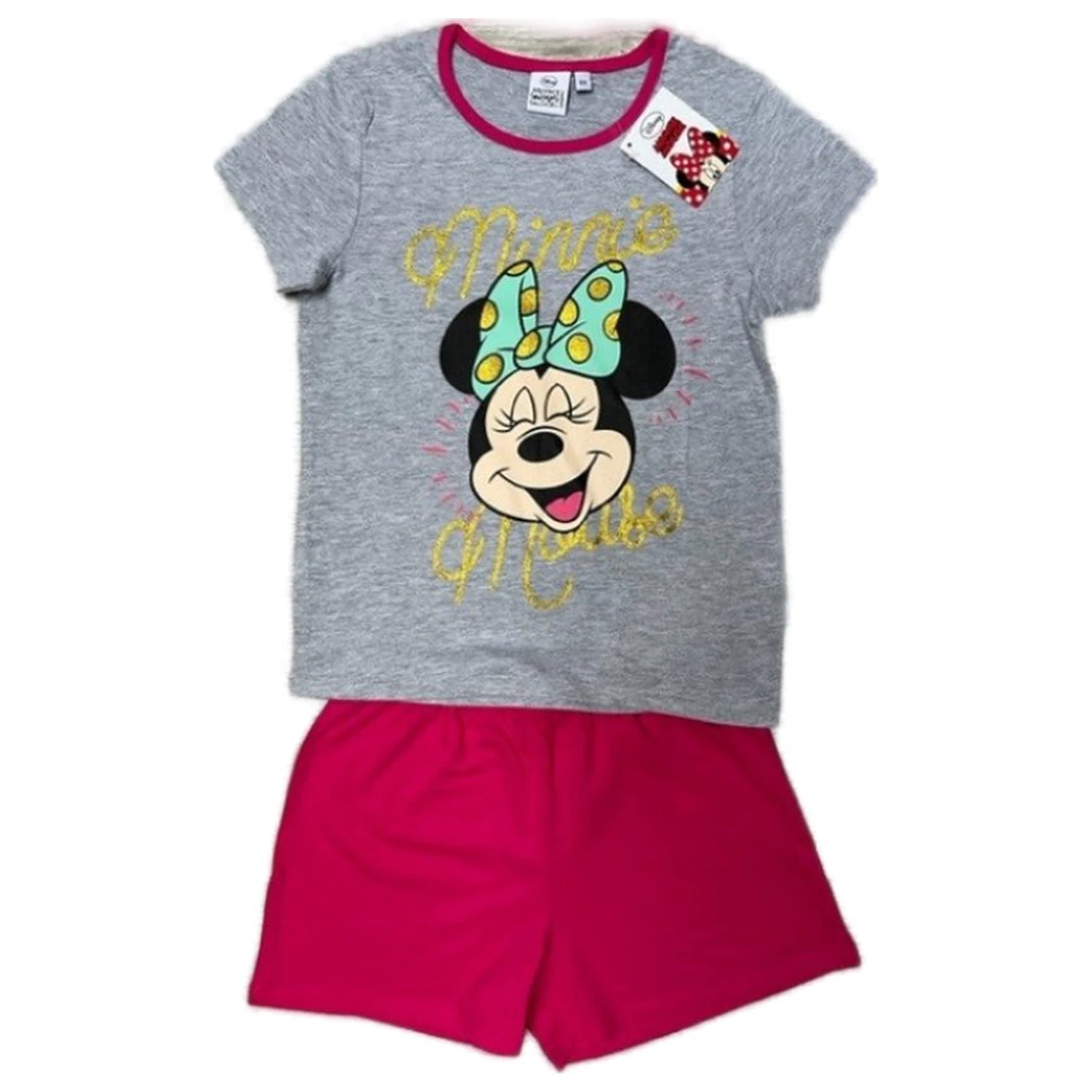Disney Minnie Laugh Grey kids short pajamas  product photo