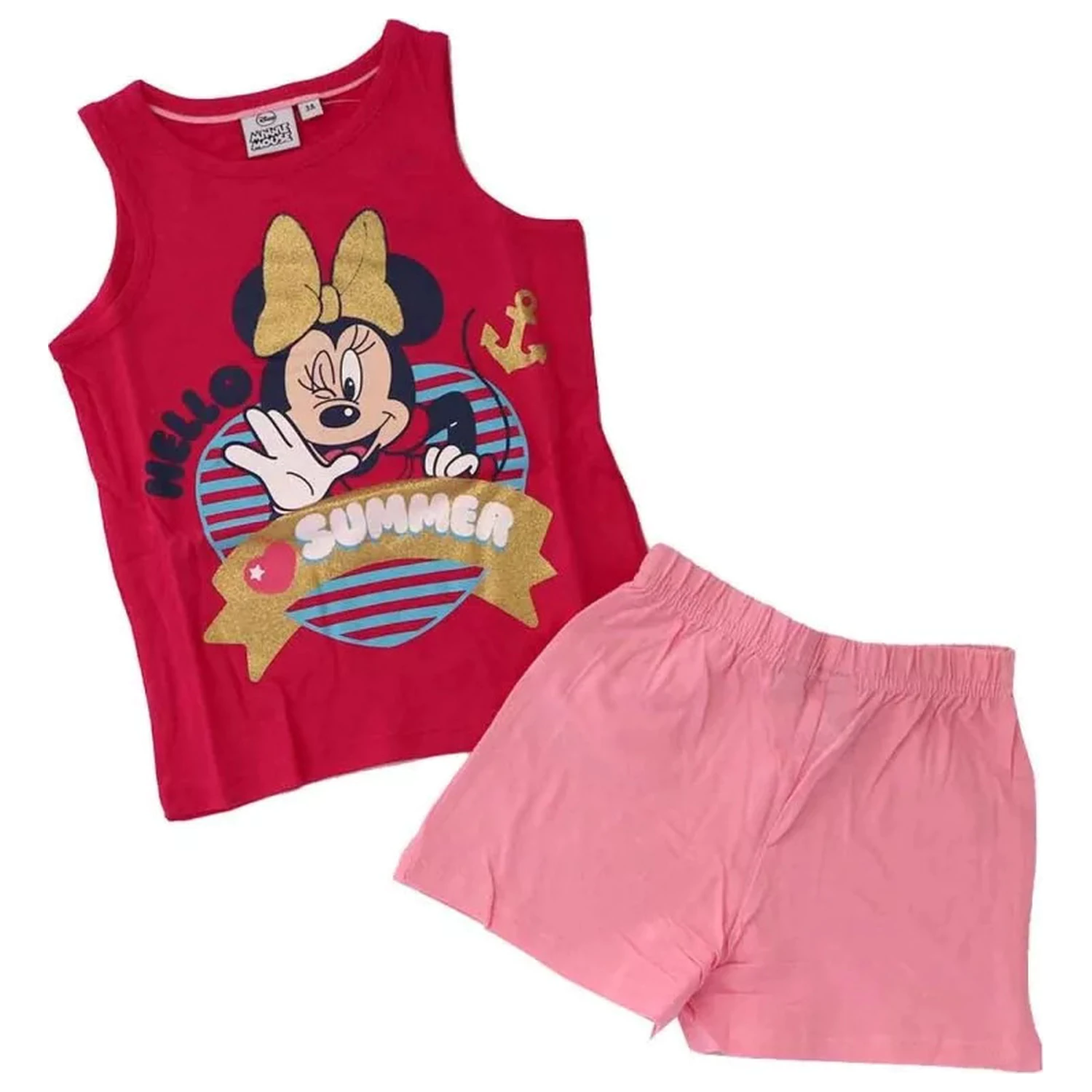 Disney Minnie Hello Summer Children's Short Pajamas  product photo