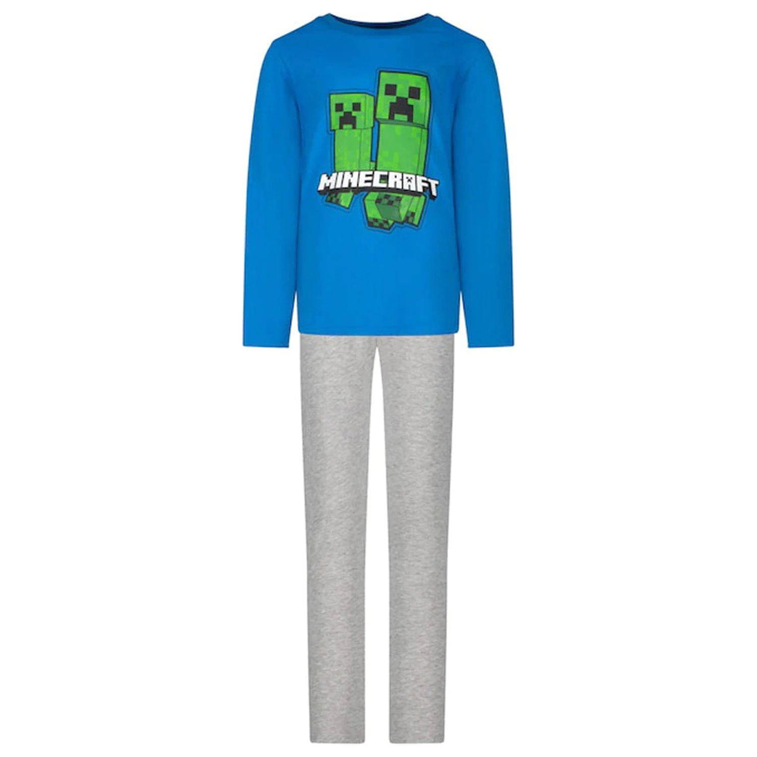 Minecraft TNT Blue Kids Long Pajamas product photo