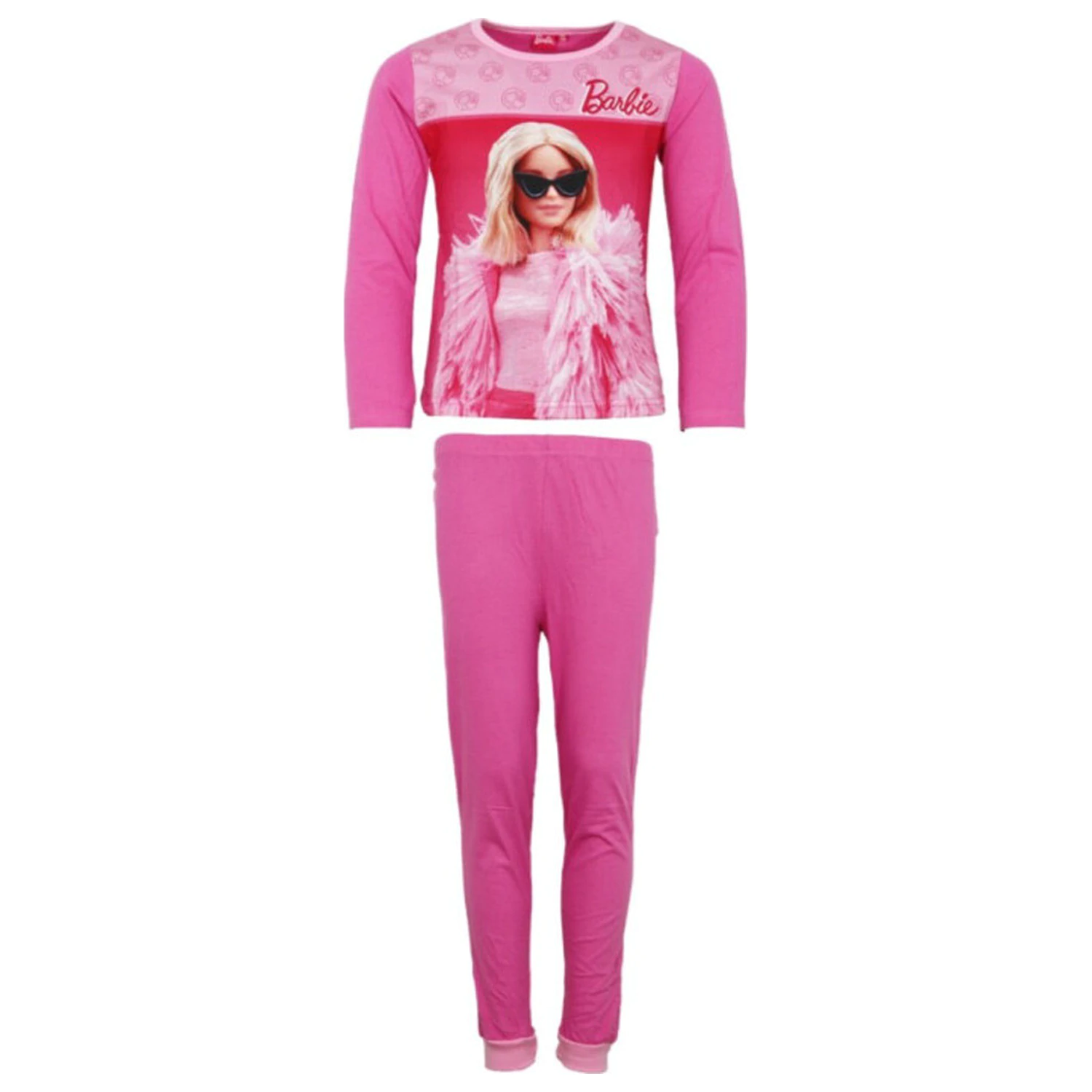 Barbie Elegant Pink Kids Long Pajamas  product photo
