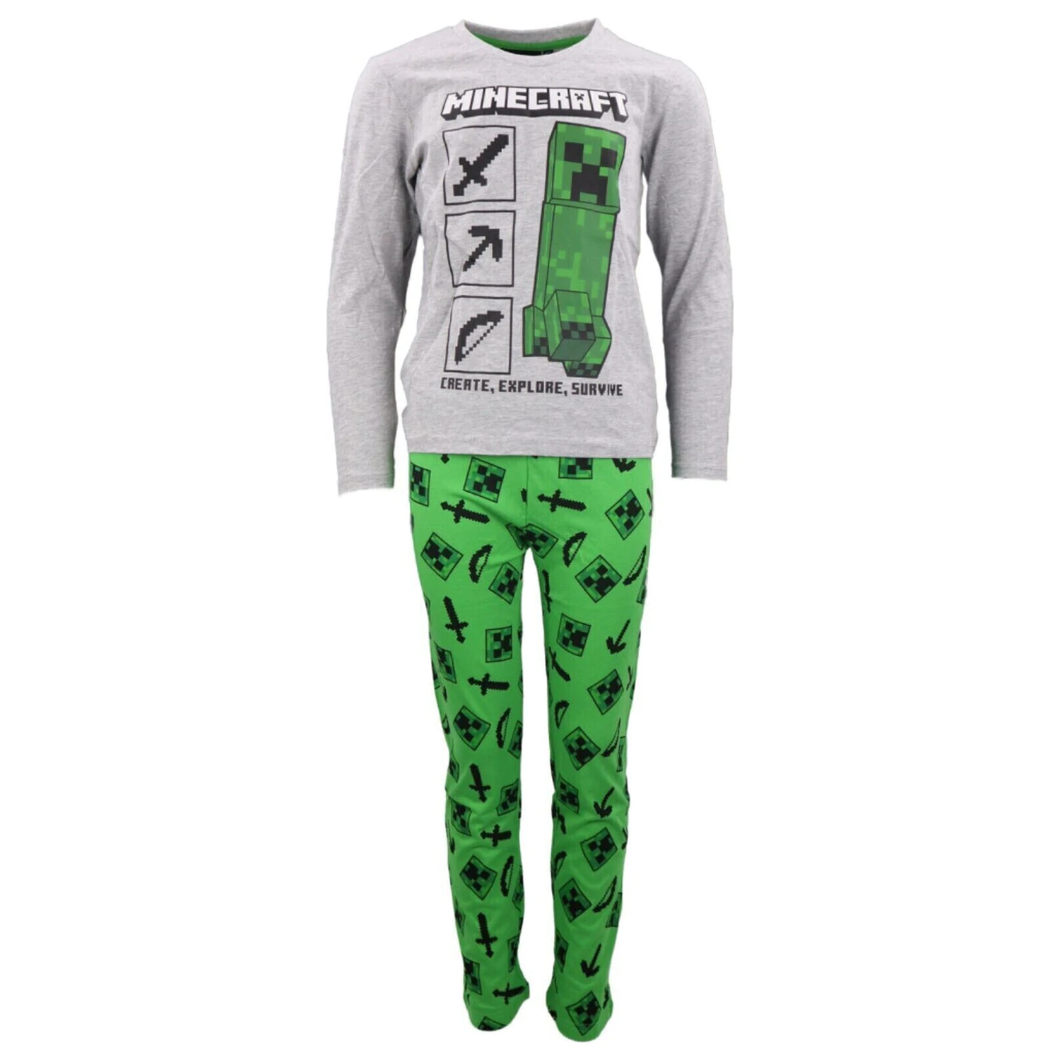 Minecraft Create, Survive Kids Long Pajamas product photo