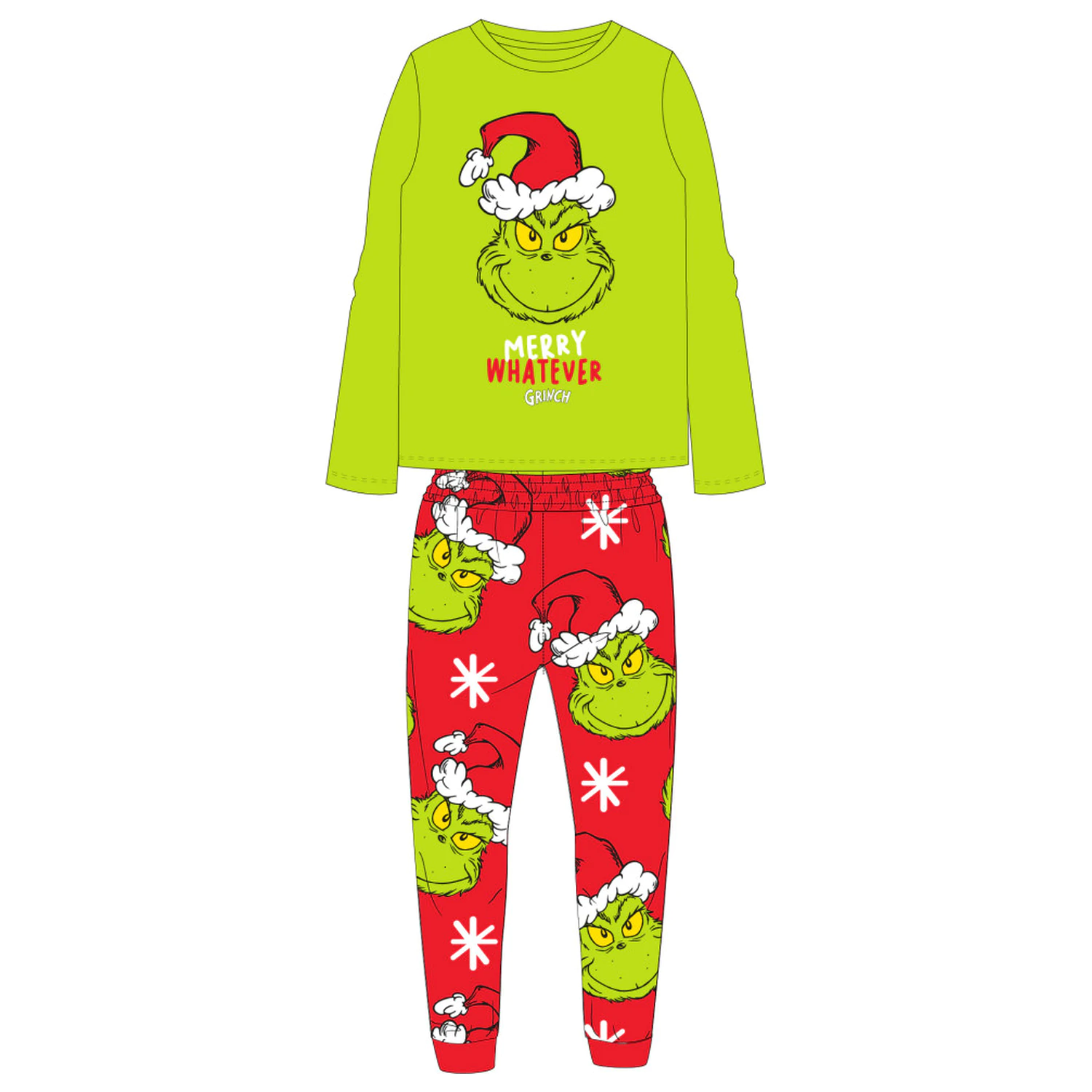 The Grinch Merry Whatever Kids Long Pyjamas  product photo