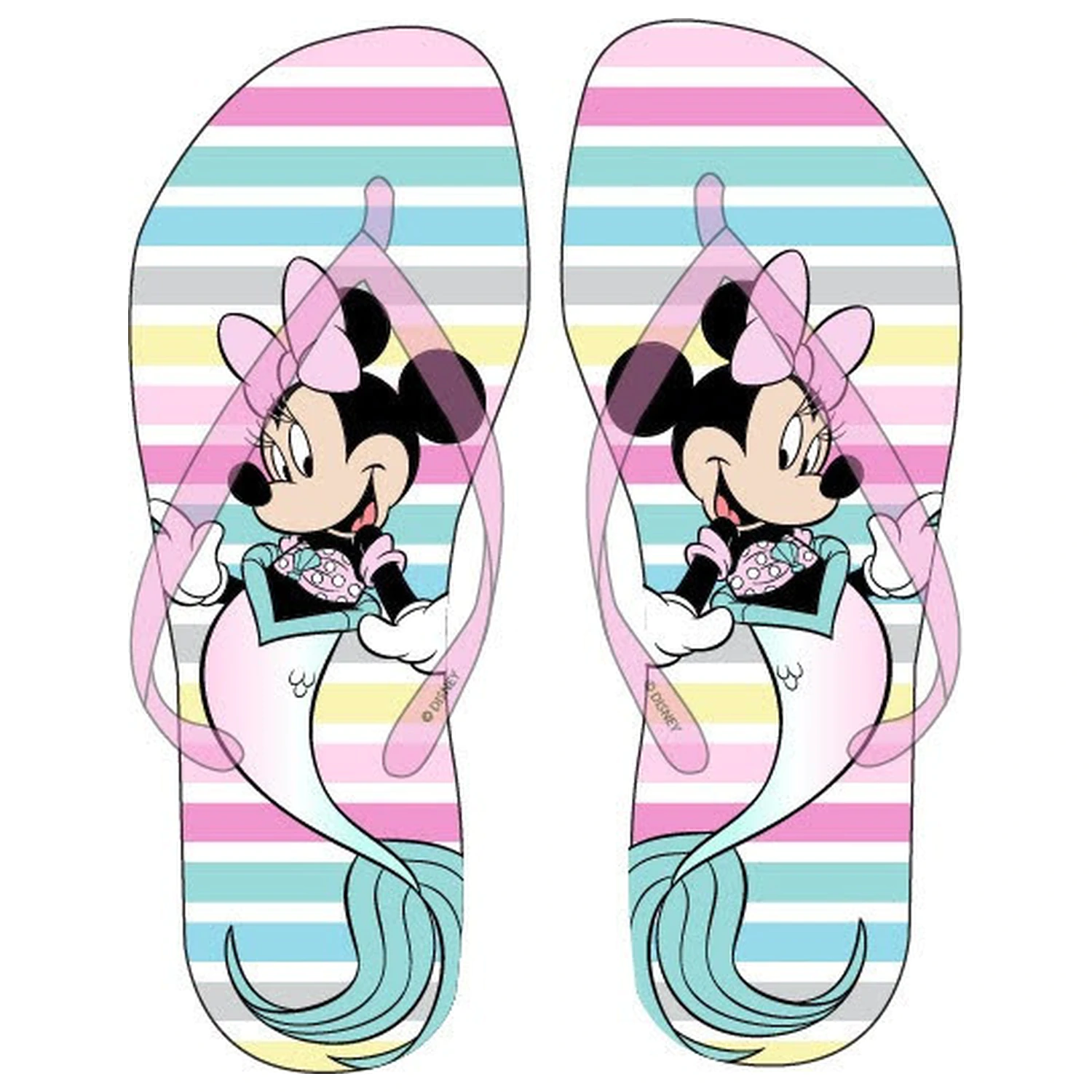 Disney Minnie Mermaid Children's Flip-Flops, Size  product photo