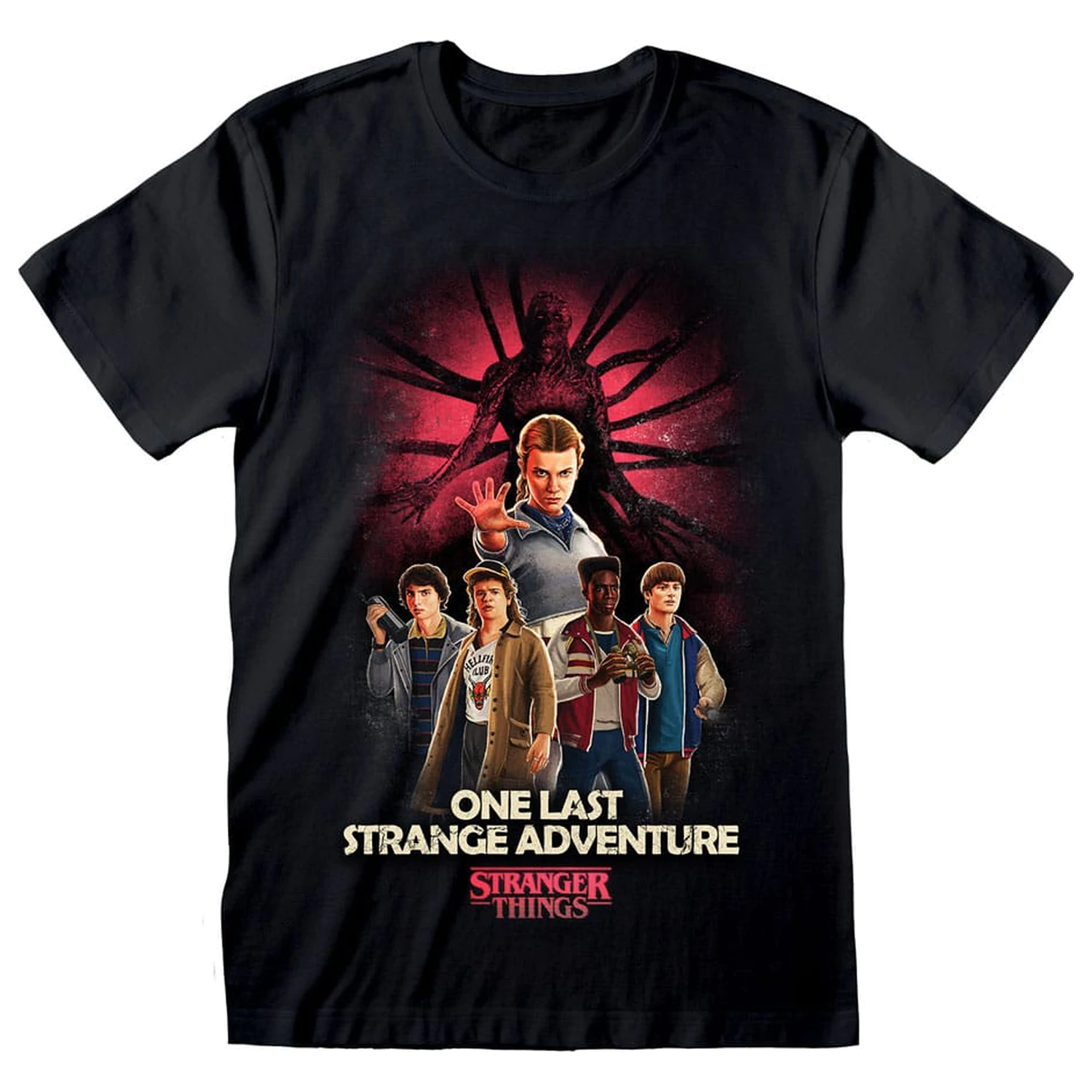 Stranger Things T-Shirt Group Artwork One Last Strange Adventure Colour  product photo