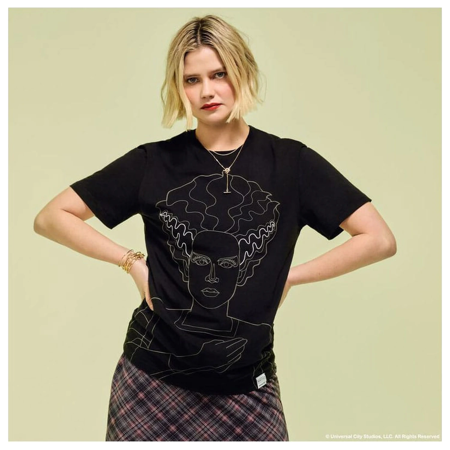 Universal Monsters by Loungefly Tee T-Shirt Unisex Bride of Frankenstein  product photo