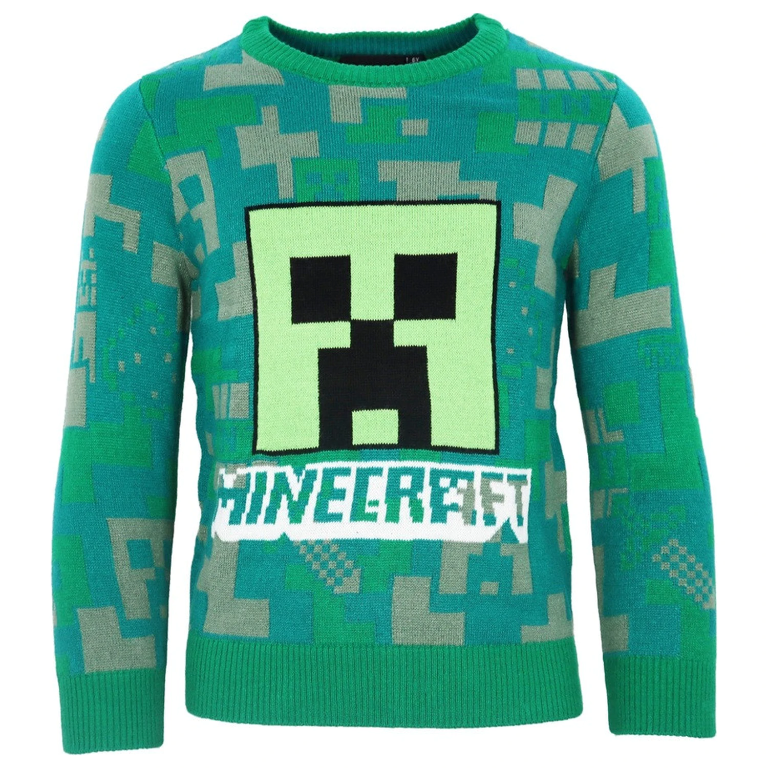 Minecraft Green Knitted Sweater for Kids  product photo
